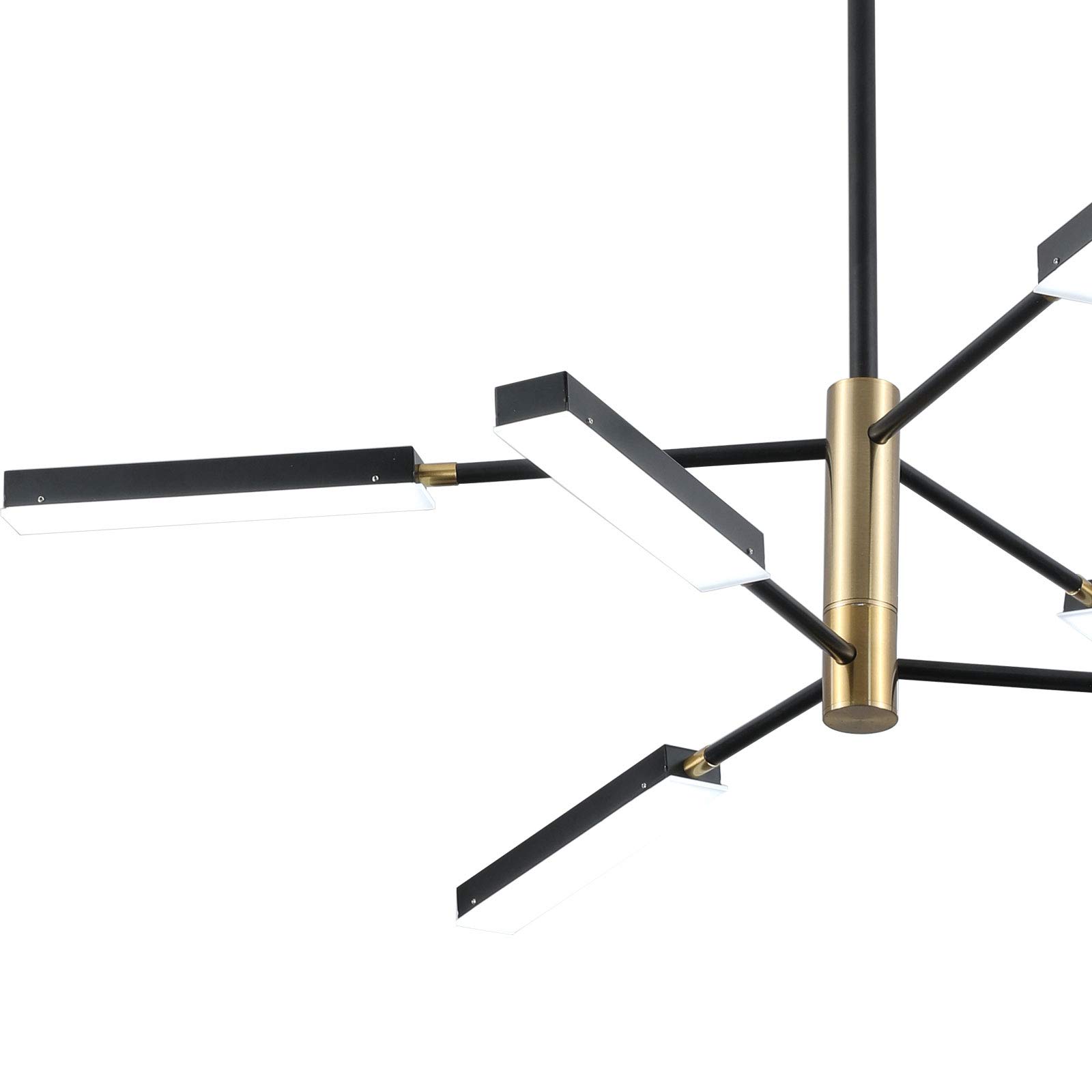 Modern LED Chandelier - 6-Light Sputnik Pendant for Bedroom & Living Room