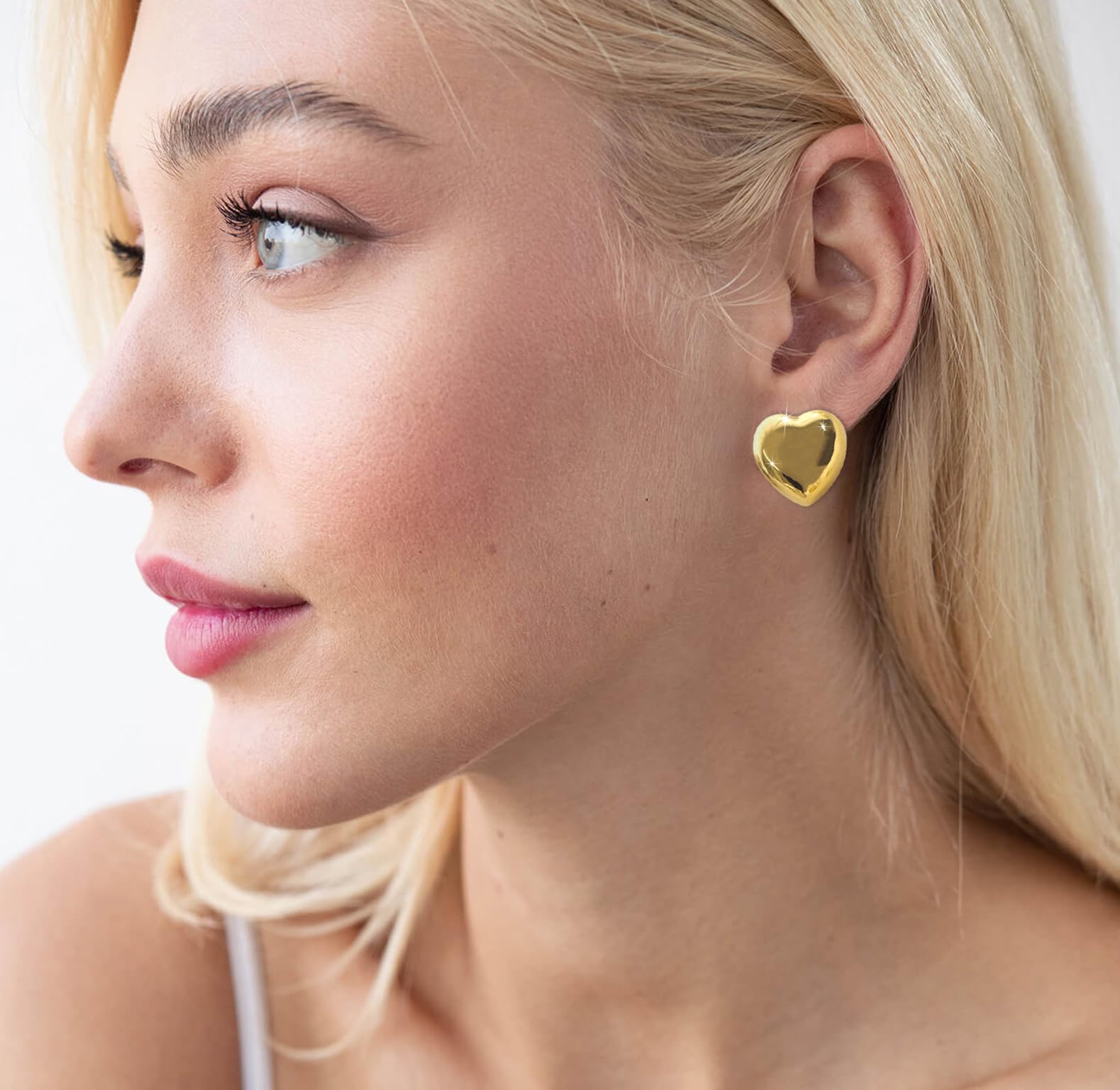 925 Sterling Silver Chunky Gold Rectangle Stud Earrings for Women - Dainty Thick Geometric Square Earrings | Minimalist Jewelry Gifts for Her | Perfect for Everyday Wear, Office & Special Occasions