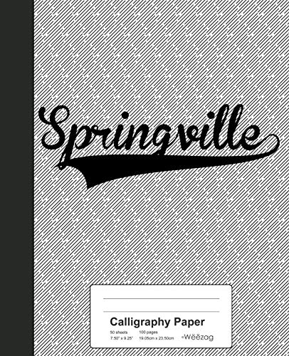 Weezag Calligraphy Paper Notebook - SPRINGVILLE Premium Calligraphy Practice Journal for Beginners & Artists | Perfect for Hand Lettering, Brush Pen Art & Wedding Invitations