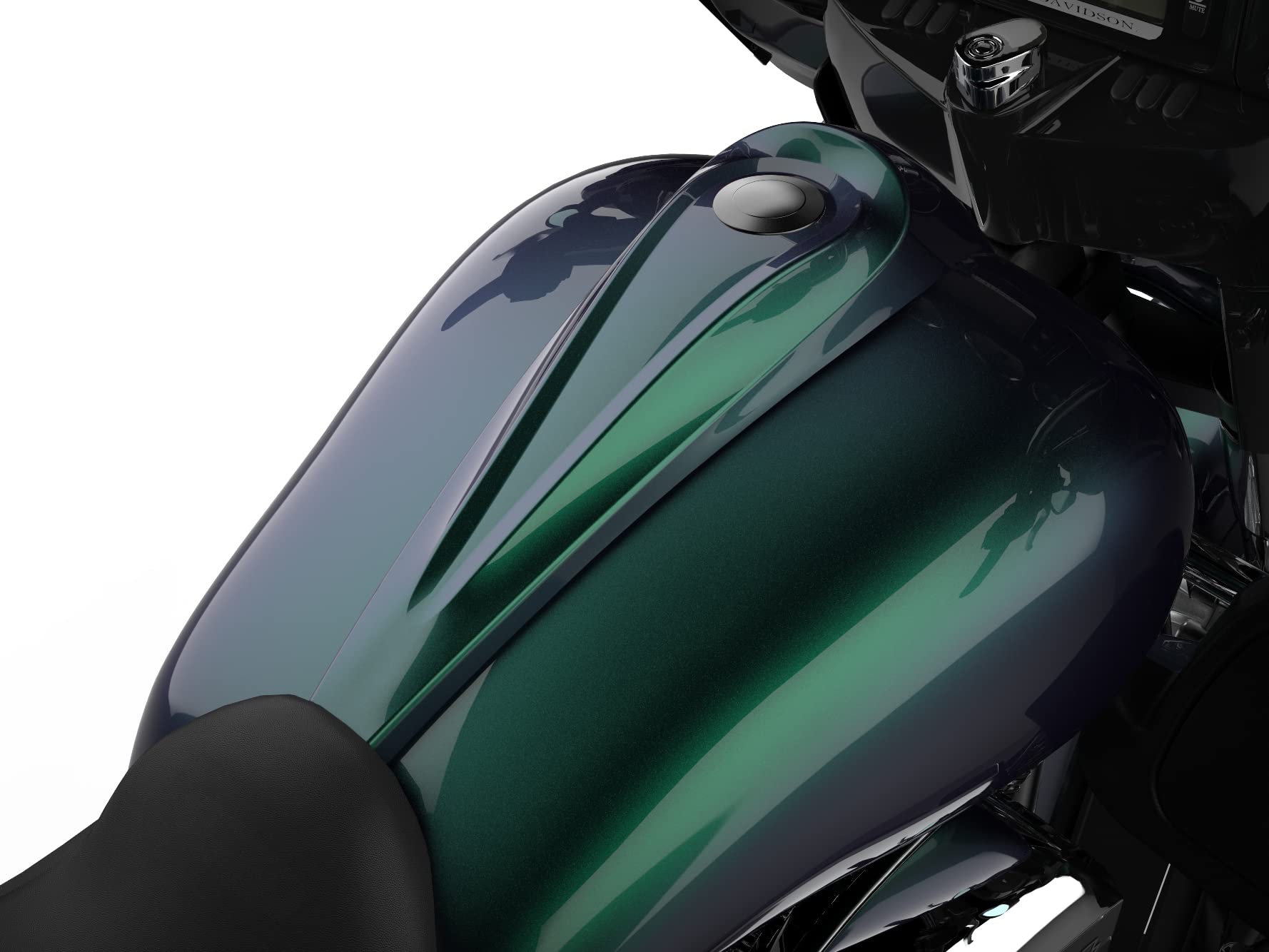2009+ Harley Touring Motorcycle Tank Dash Console - Black Snake Venom Fuel Gas Cap | Perfect for Road Trips & Custom Bike Upgrades