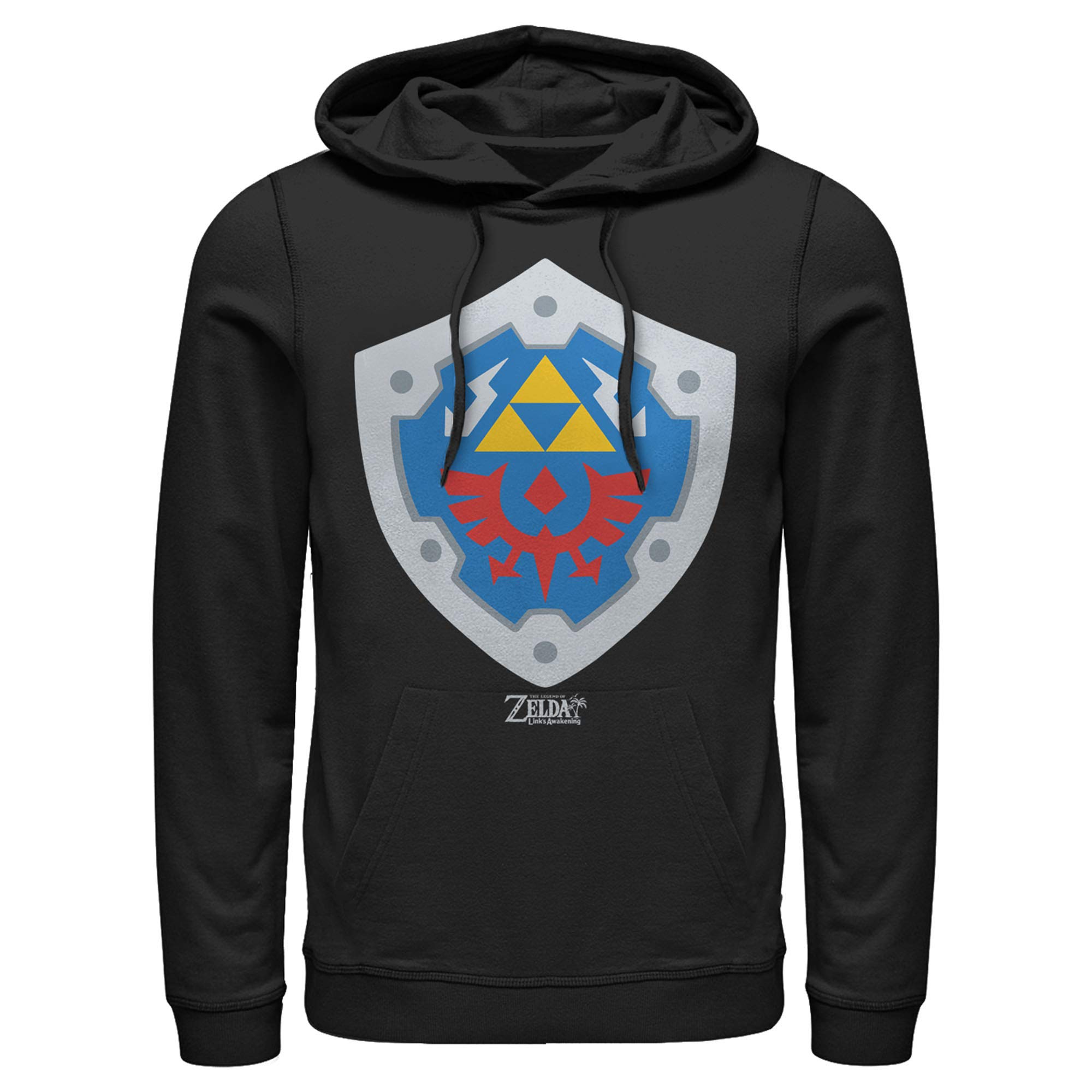 Men's Nintendo Legend of Zelda Link's Awakening Hylian Shield Pullover Hoodie - Official Licensed Gaming Sweatshirt for Cosplay & Casual Wear