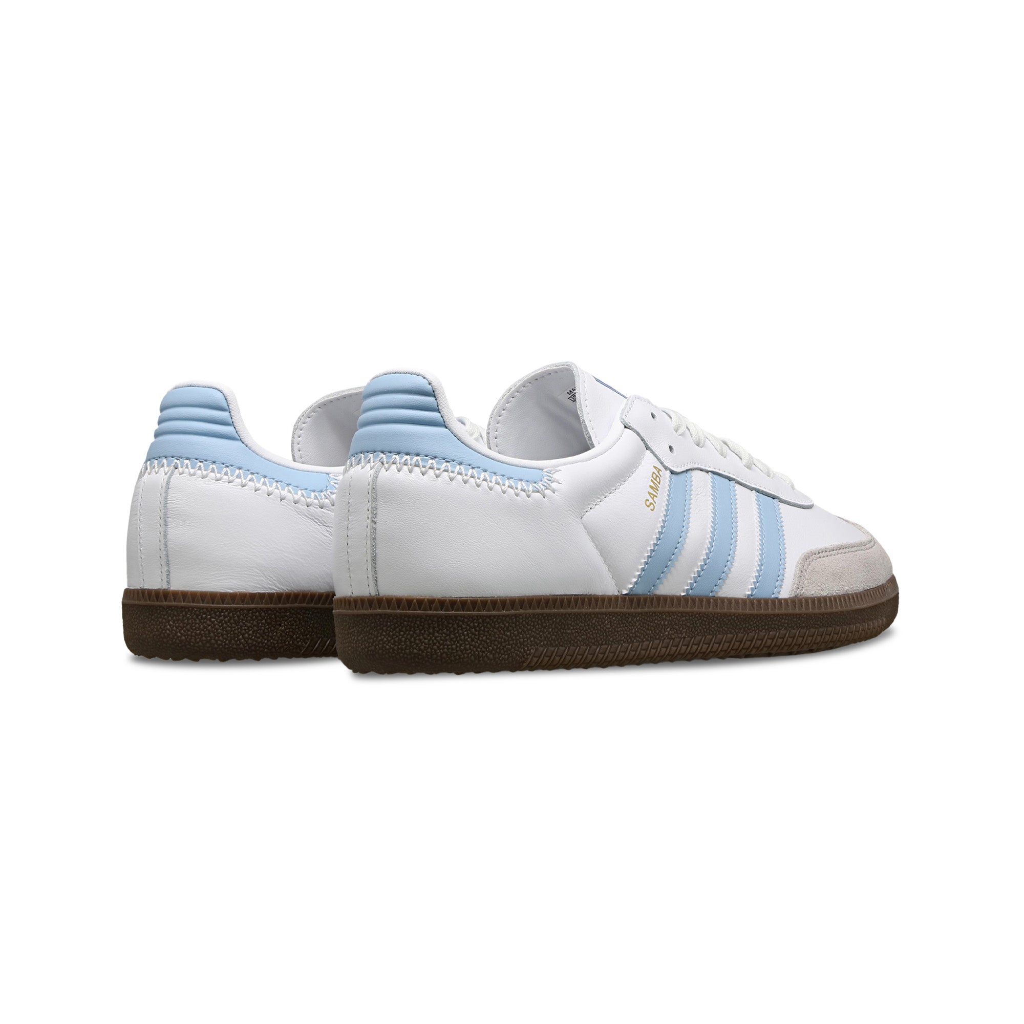 Adidas Samba OG Sneakers - White & Sky Blue (2024) | Classic Casual Shoes for Men & Women | Perfect for Streetwear, Everyday Wear & Light Sports
