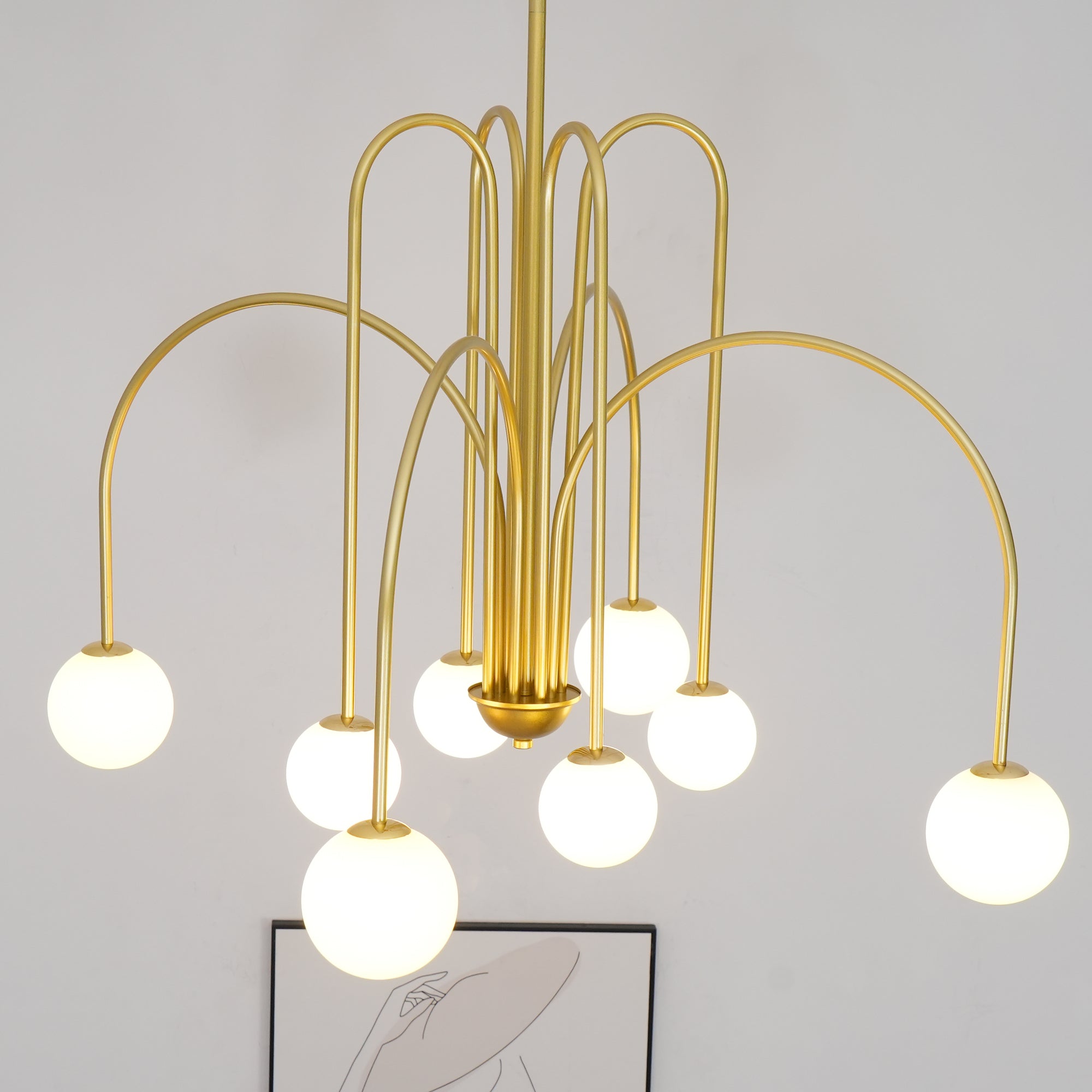 Delaney Chandelier - Elegant Crystal Ceiling Light Fixture for Dining Room & Living Room | Modern Home Decor Lighting | Perfect for Weddings & Luxury Interiors