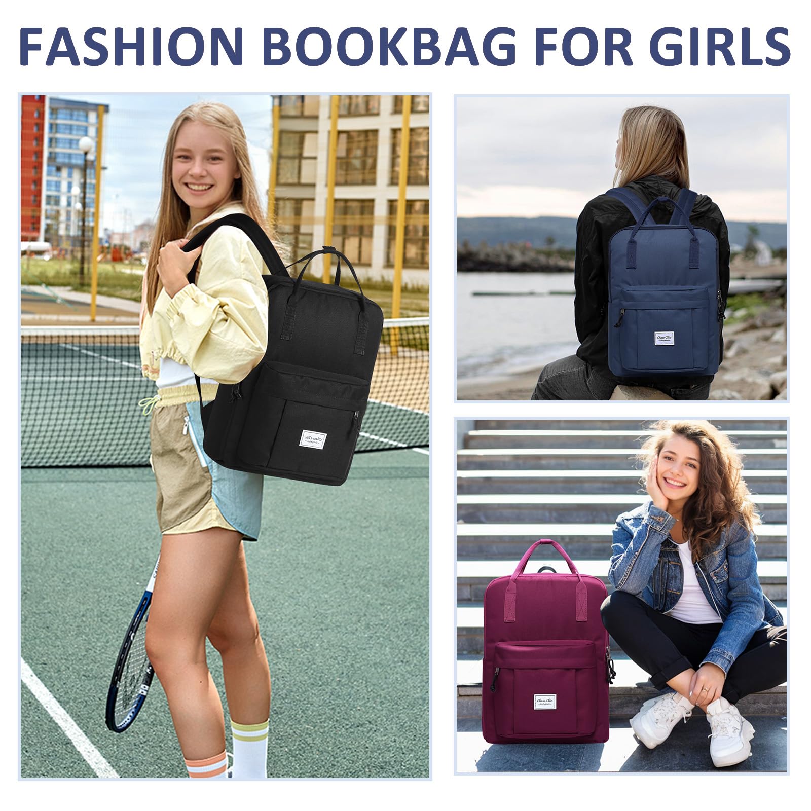Stylish Anti-Theft School Backpack for Women - Waterproof & Travel-Ready