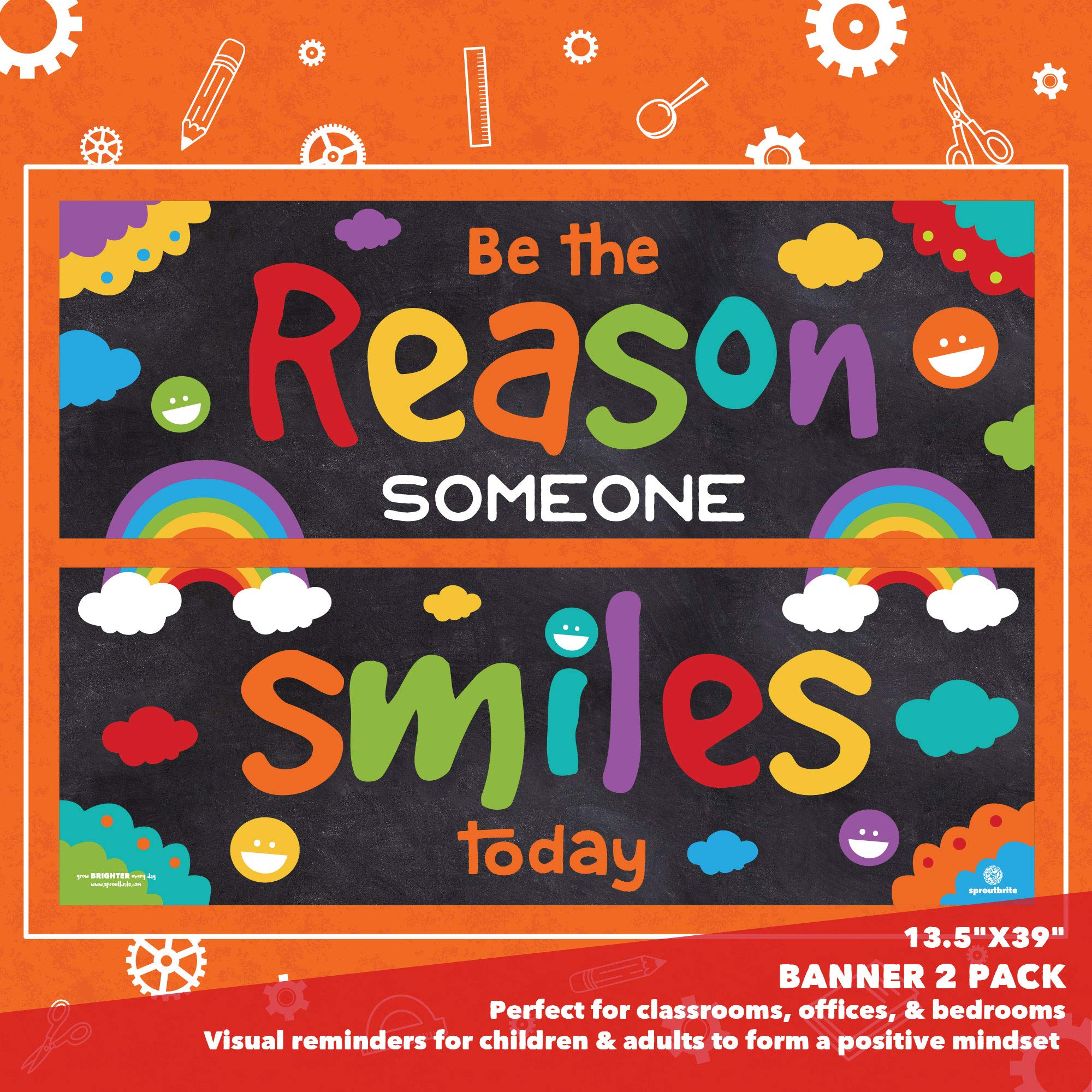 Sproutbrite Classroom Decorations - Motivational Banner Posters for Teachers - Bulletin Board & Wall Decor for Preschool, Elementary, Middle School - Perfect for Back to School, Classroom Themes & Learning Environments
