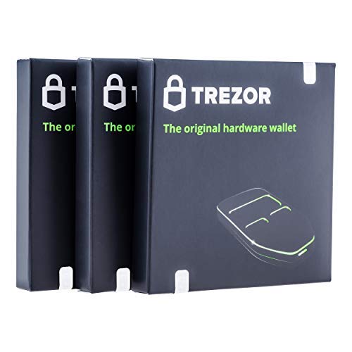 Trezor Model One - 3 Pack Original Secure Bitcoin & Crypto Hardware Wallet for Safe Storage - Perfect for Online Trading, Cold Storage & Digital Asset Protection