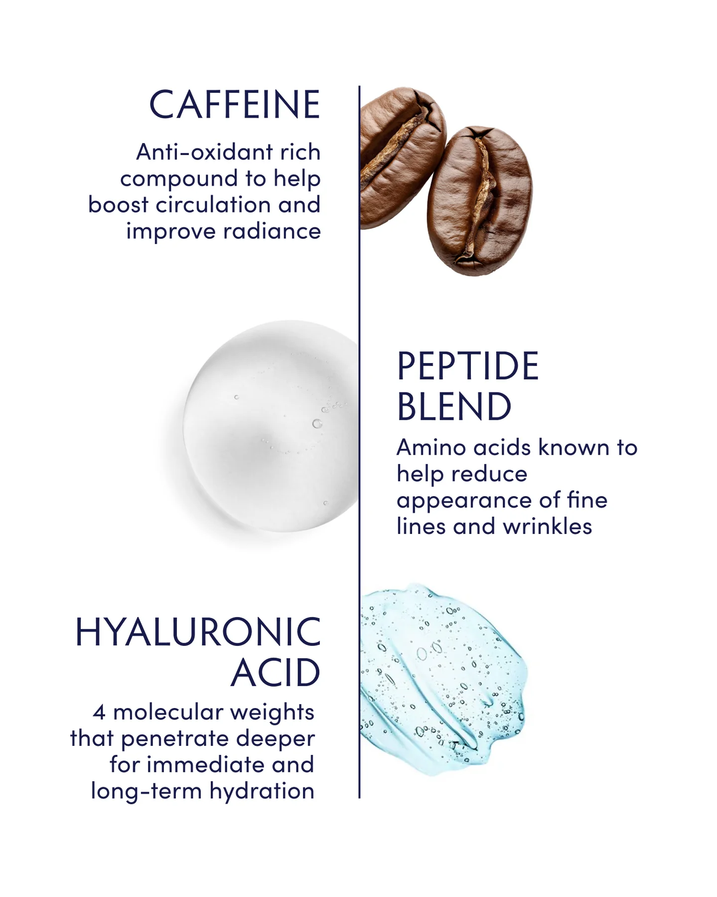 Naturopathica Caffeine + Peptide Hydrating Face & Neck Serum - Anti-Aging Moisturizer for Dry Skin, Wrinkles & Fine Lines - Perfect for Daily Skincare Routine & Nighttime Use