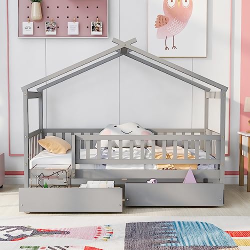 Gray With Drawers