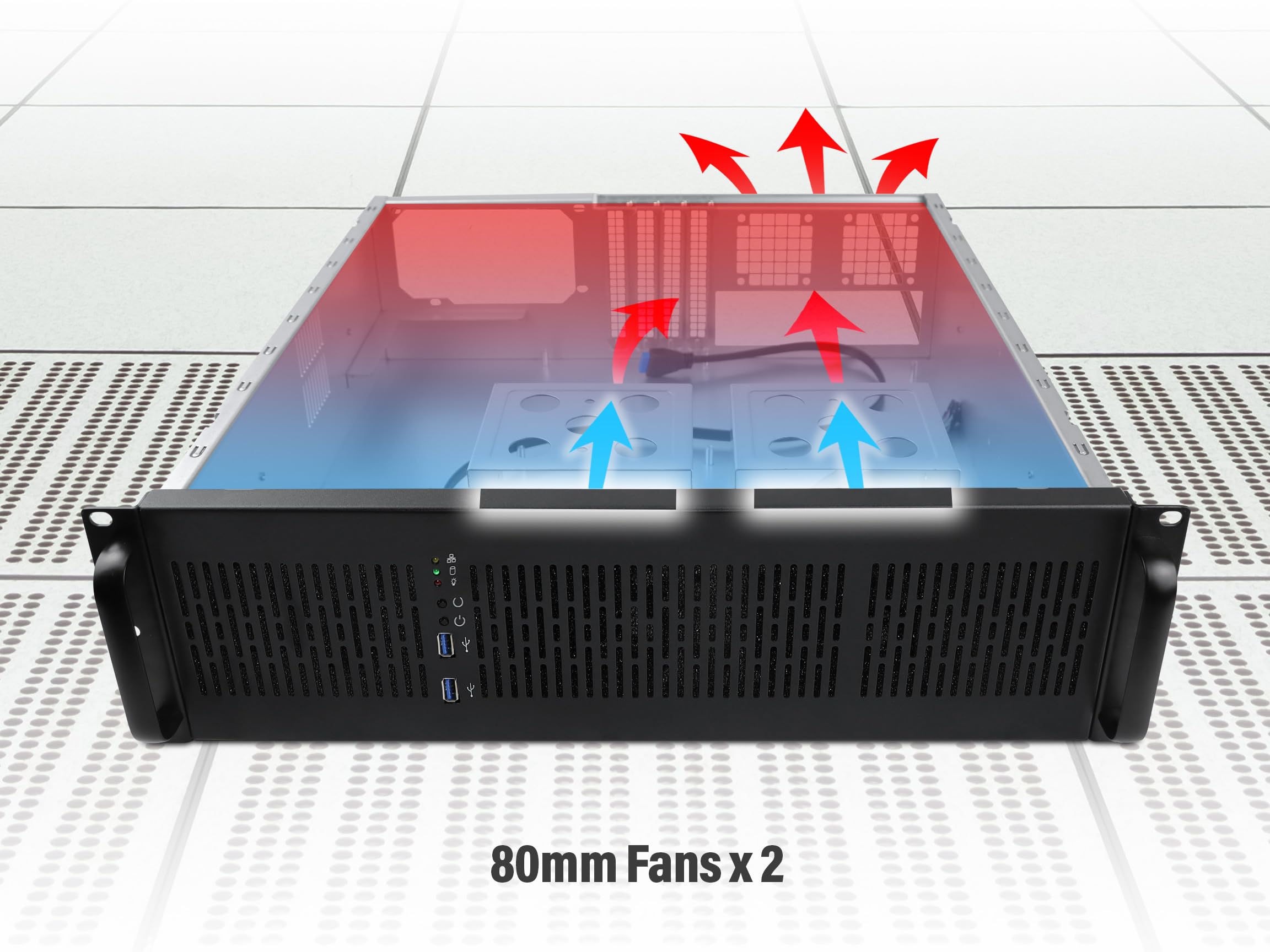 Rosewill 3U Server Chassis Rackmount Case - 6X 3.5