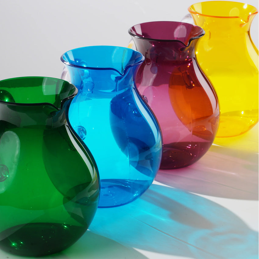 Guzzini Dolcevita Balloon Pitcher - Elegant Glass Water Pitcher for Home, Kitchen & Entertaining - Perfect for Iced Tea, Lemonade & Party Drinks