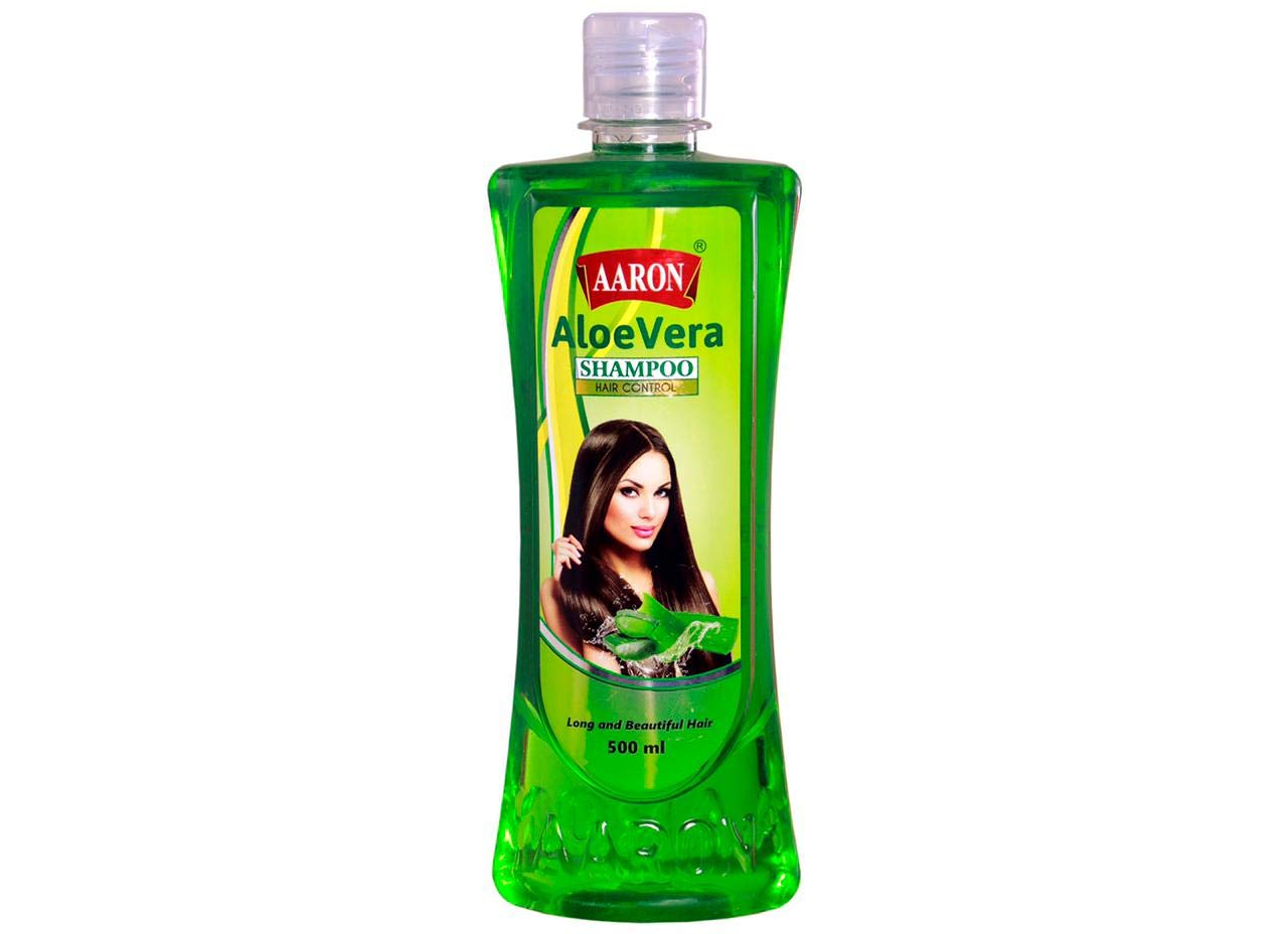Aaron Natural Aloe Vera Hair Shampoo 500ml - Organic Hair Growth Treatment for Dry & Damaged Hair | Sulfate-Free & Paraben-Free | Pack of 1 | Perfect for Daily Use & Scalp Care