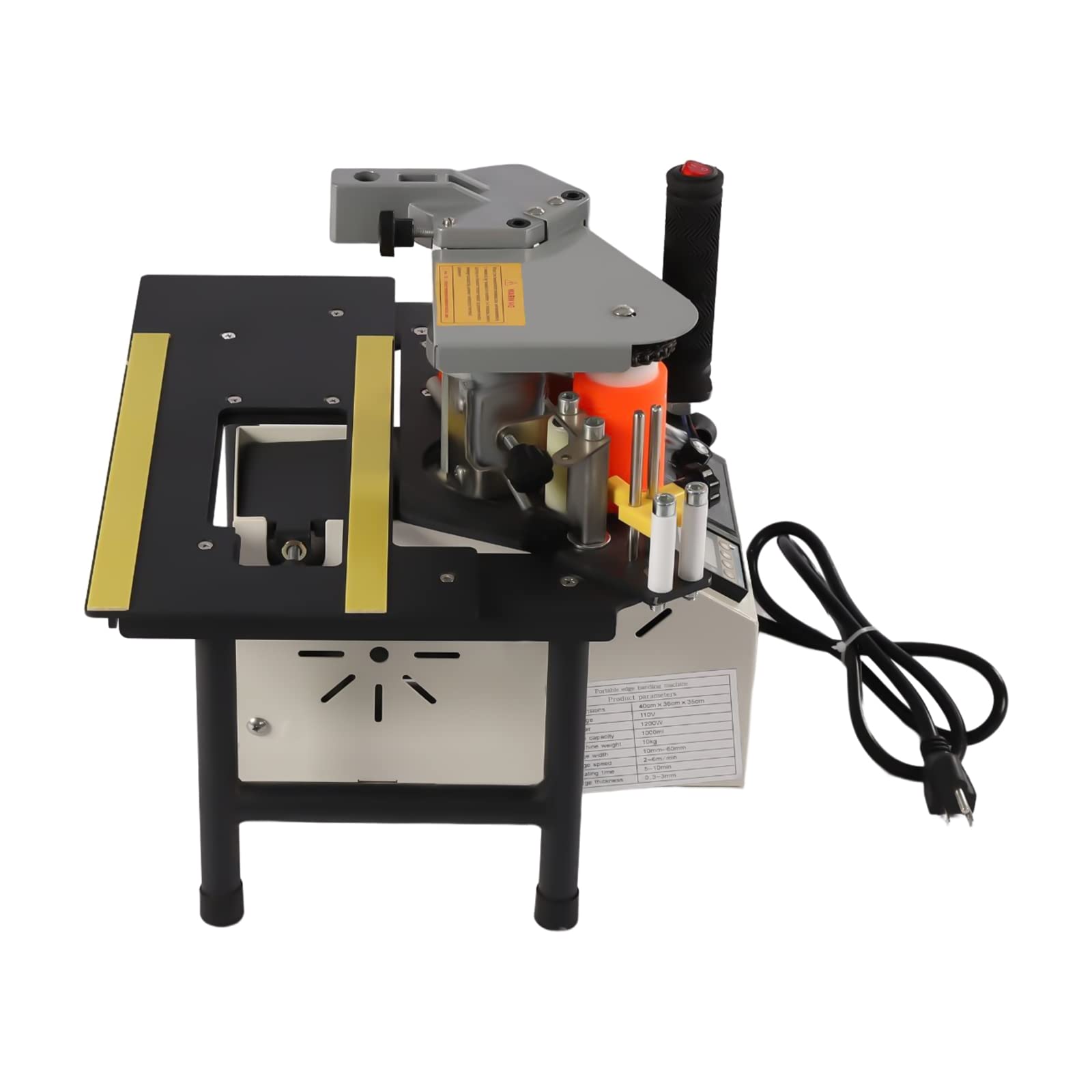 SHZICMY Portable Double-Side Glue Edge Banding Machine for Wood & PVC - 10-60mm Adjustable Width | Perfect for Cabinet Making, Furniture Repair & DIY Woodworking Projects