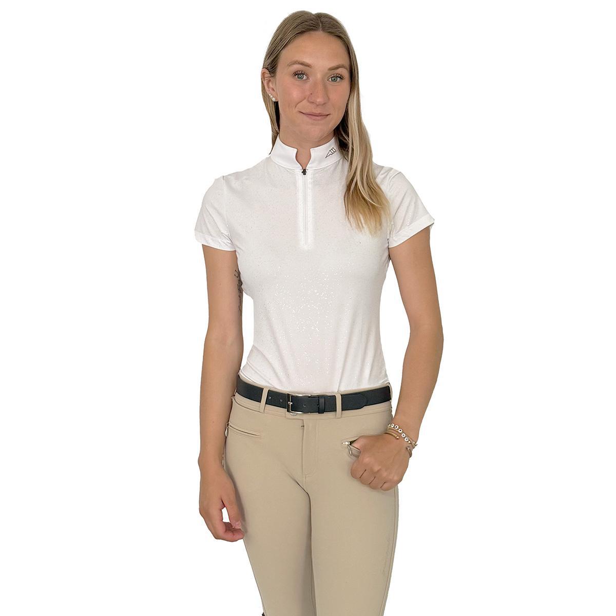 Equiline Women's GliteG Competition Polo Shirt - Breathable Equestrian Riding Top for Show Jumping & Dressage - Perfect for Horseback Riding & Training