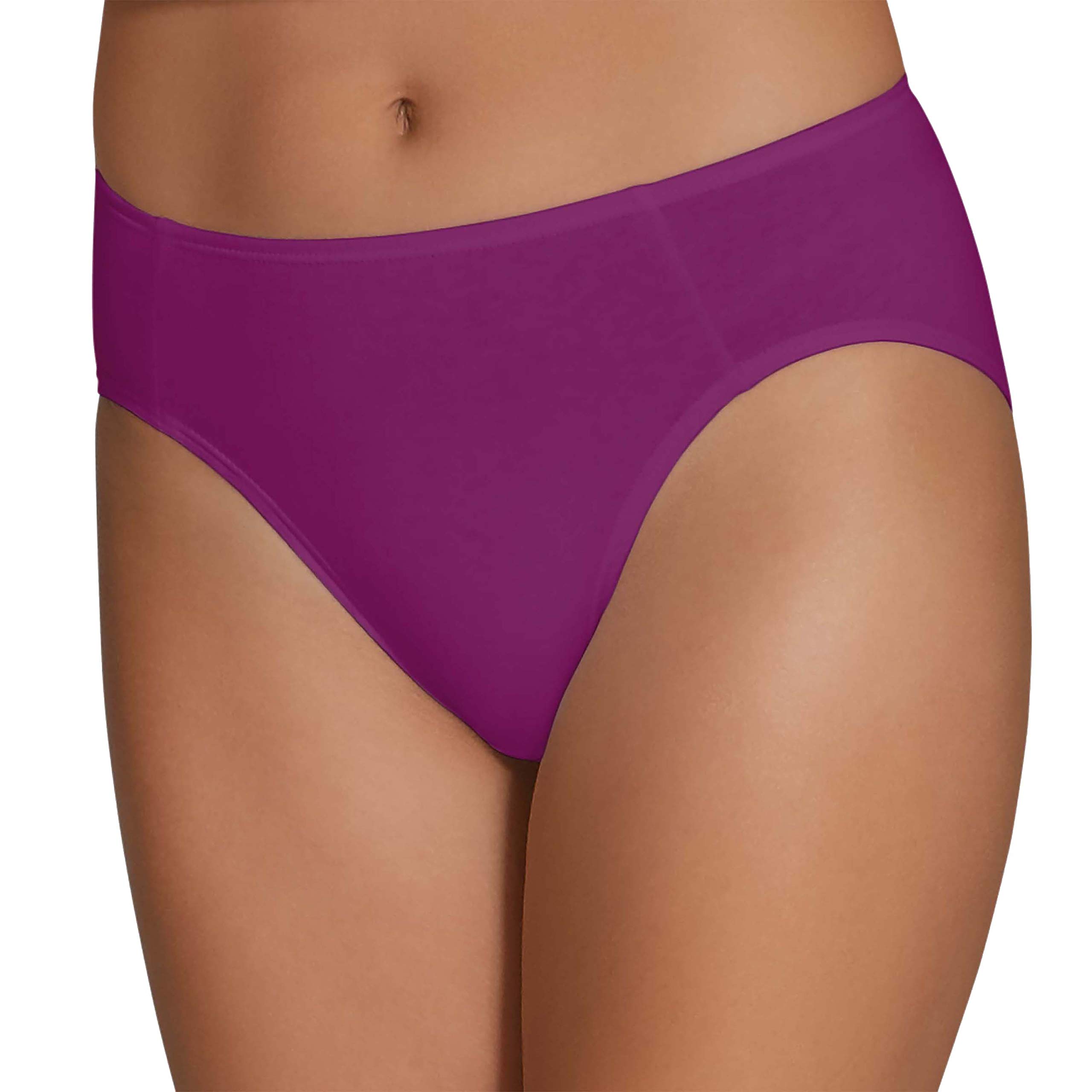 Fruit of the Loom Women's 6-Pack Cotton Stretch Briefs - High Cut Underwear for Everyday Comfort & Support | Perfect for Work, Gym & Lounge Wear