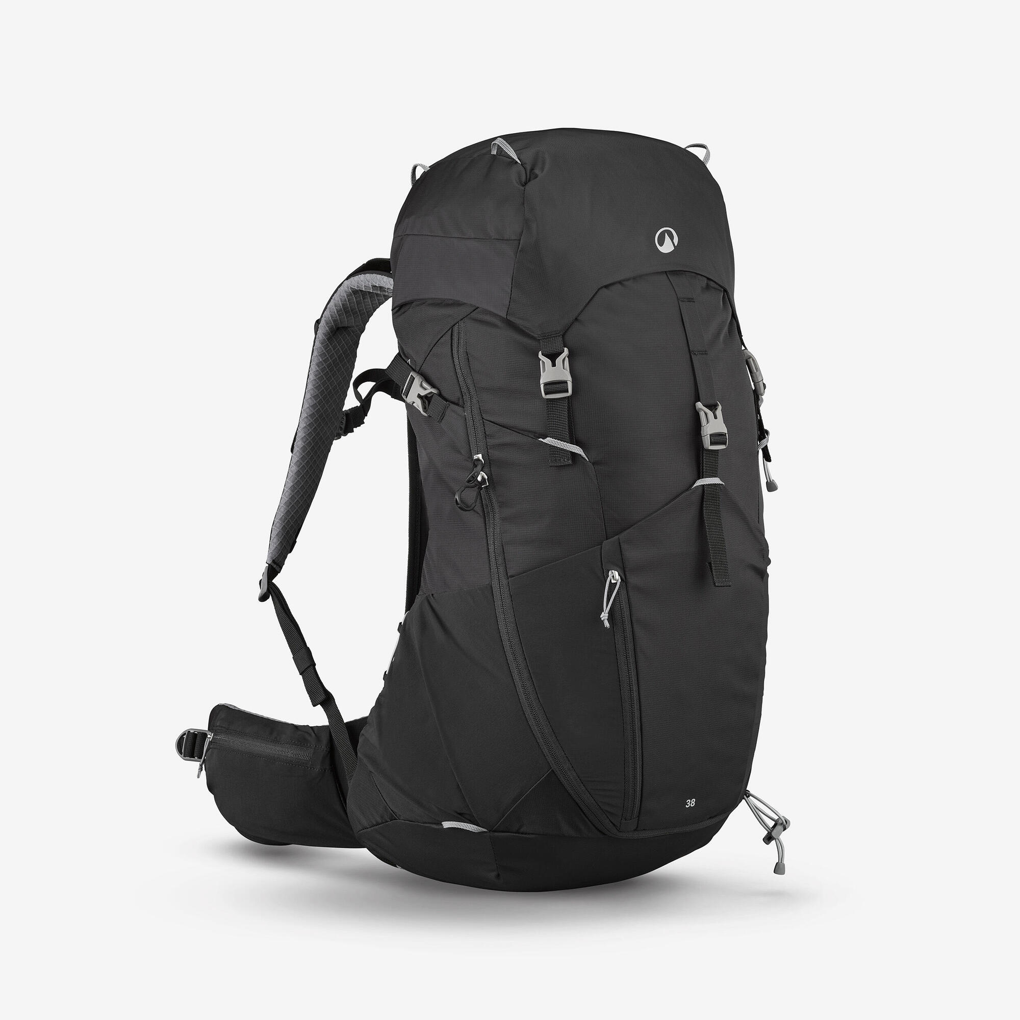 Quechua MH500 38L Lightweight Hiking Backpack for Men & Women - Water-Resistant Trekking Bag for Outdoor Adventures, Camping & Travel
