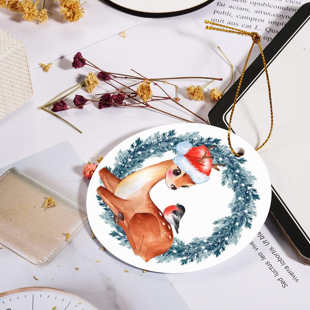 10-Piece Sublimation Blanks Ceramic Disc Ornaments - 3