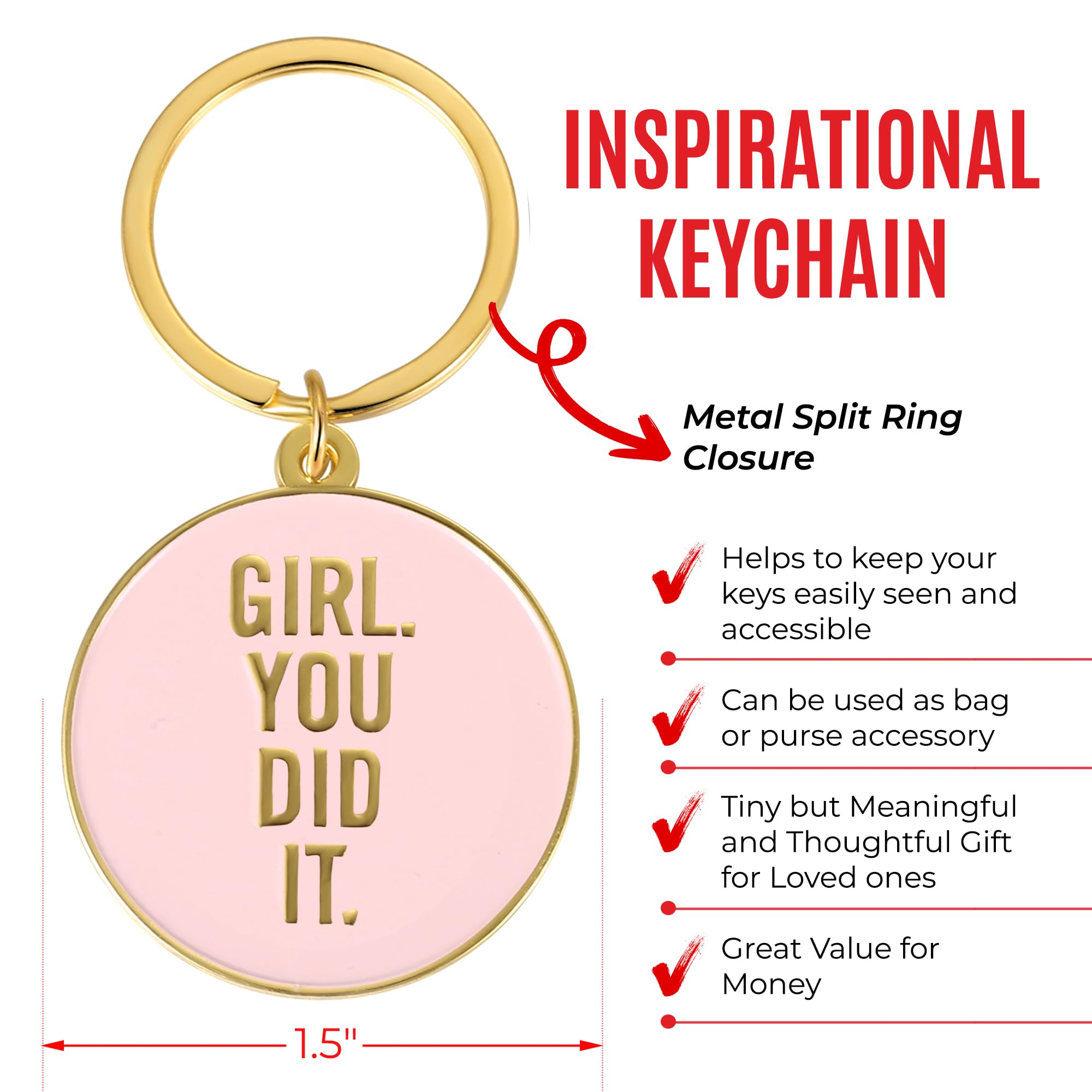 **2025 Graduation Gifts for Women - Masters Degree & College Graduate Keychain - Unique Class of 2025 Present Ideas - Perfect for Her Graduation Party, Commencement Ceremony & Daily Use**