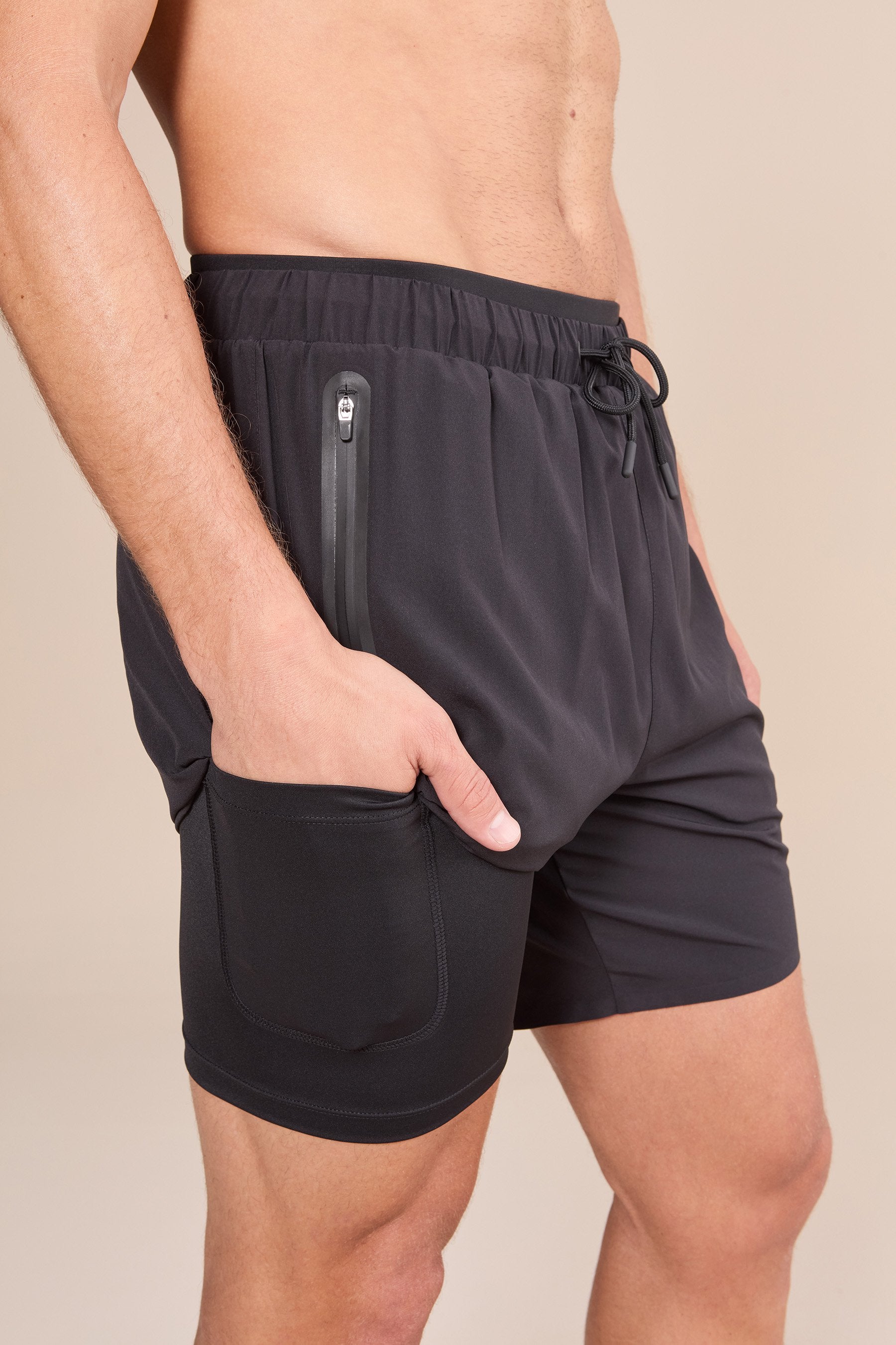 6 Pack Men's Nylon Tech Sweat Shorts - Lightweight Quick-Dry Athletic Shorts for Running, Gym & Summer Outdoor Activities