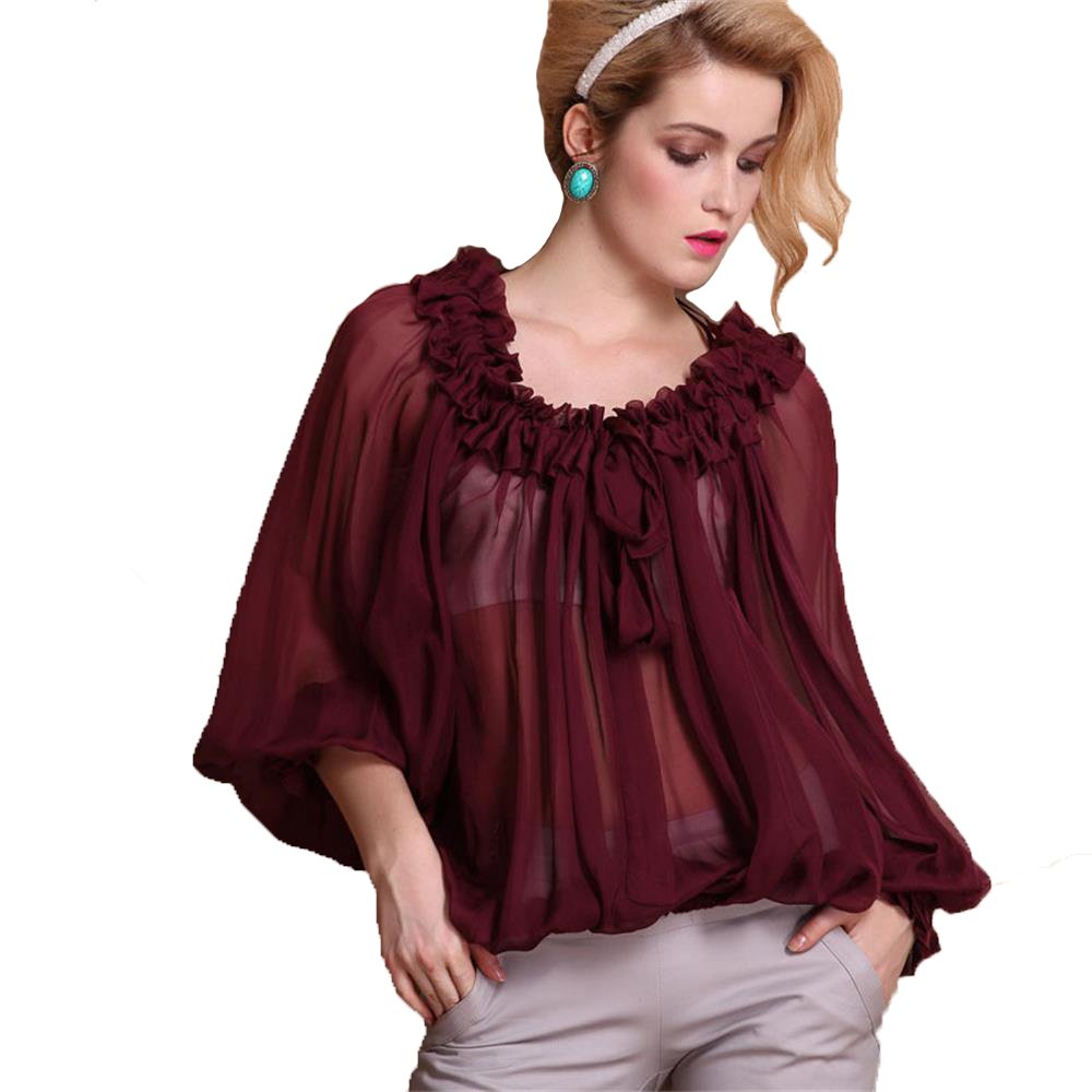 Angel & Lily Women's Plus Size Chiffon Button Down Blouse Long Sleeve Top YH87 (Size 16-52) - Elegant Office Wear & Casual Outfit for Work & Social Events