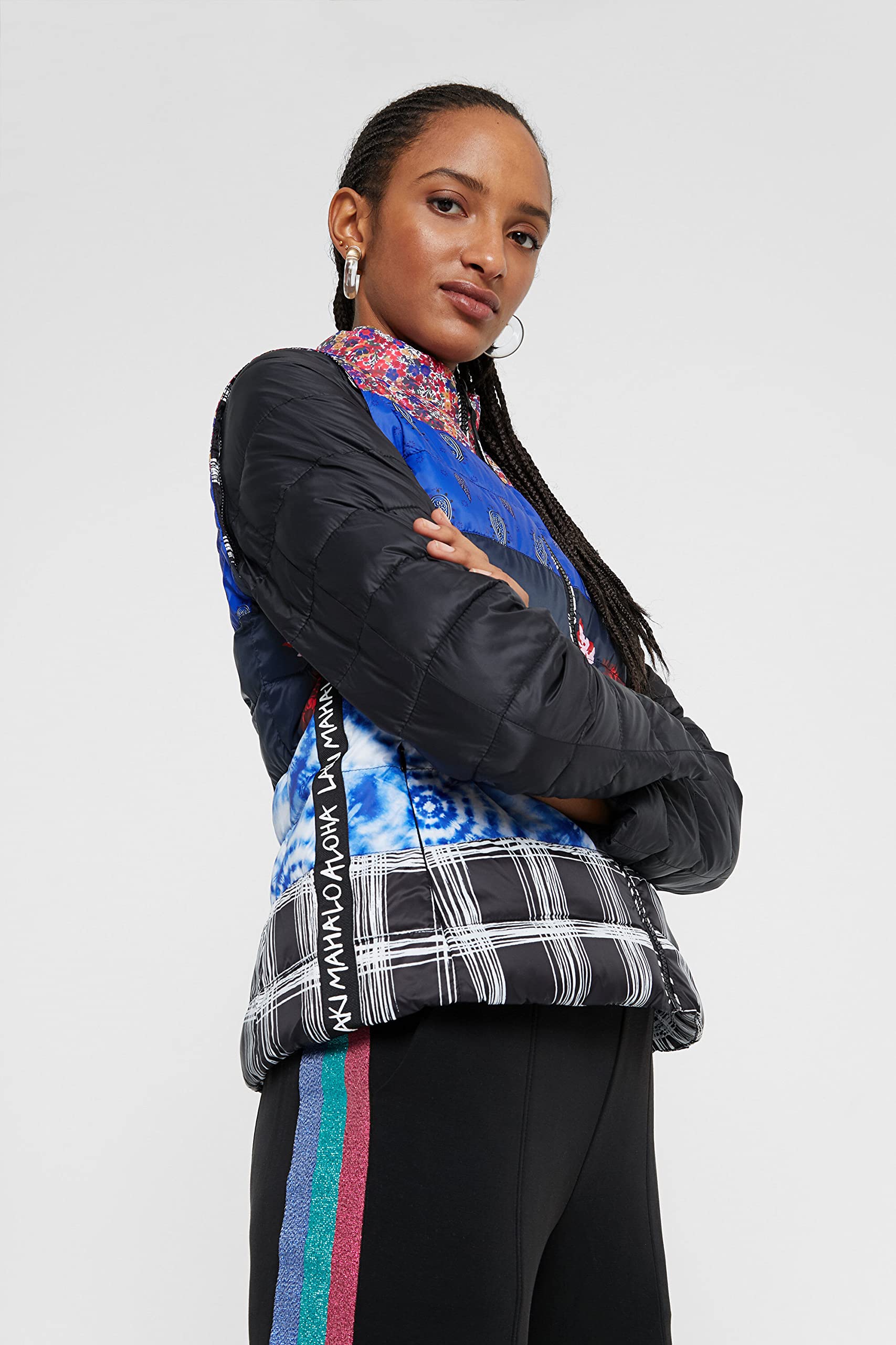 Desigual Women's Padded Jacket - Lightweight Waterproof Windbreaker for Outdoor Activities | Hiking, Running, Travel & Everyday Wear