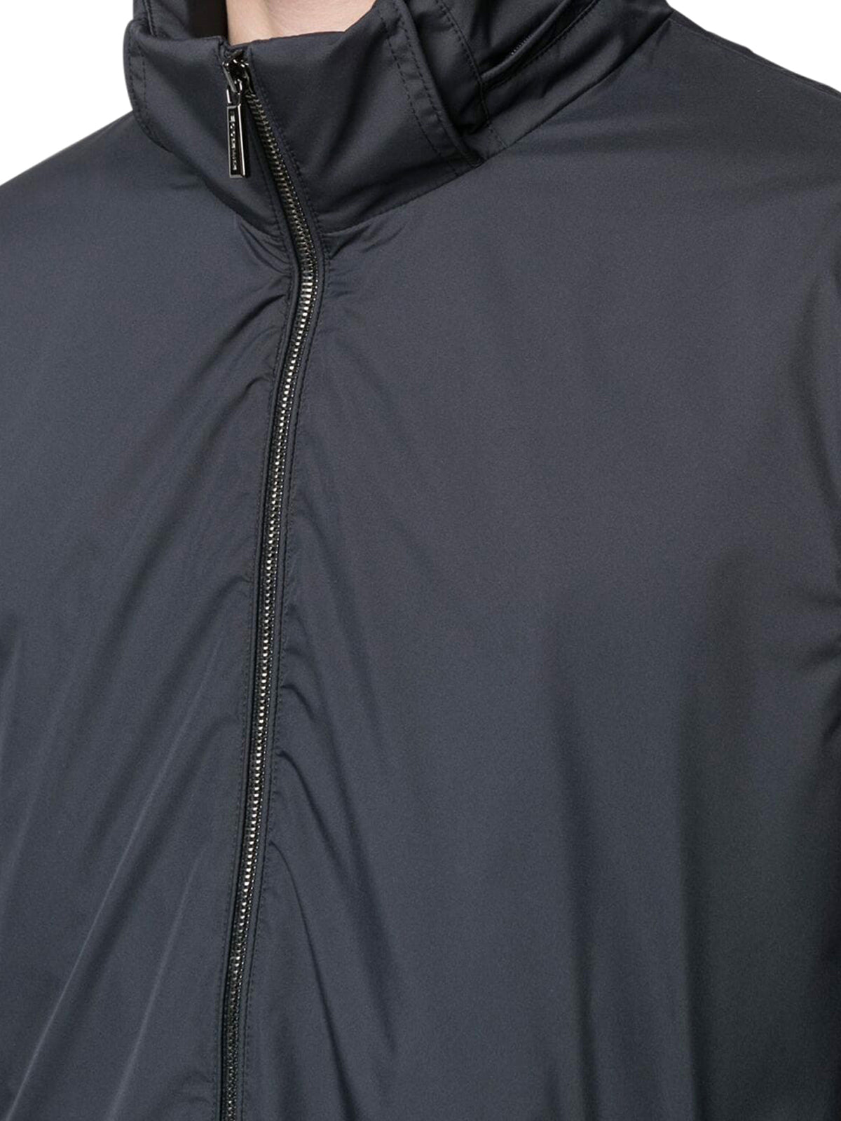 Moorer Men's Zip-Up Jacket - Blue Lightweight Windbreaker for Outdoor Activities Hiking Camping Running