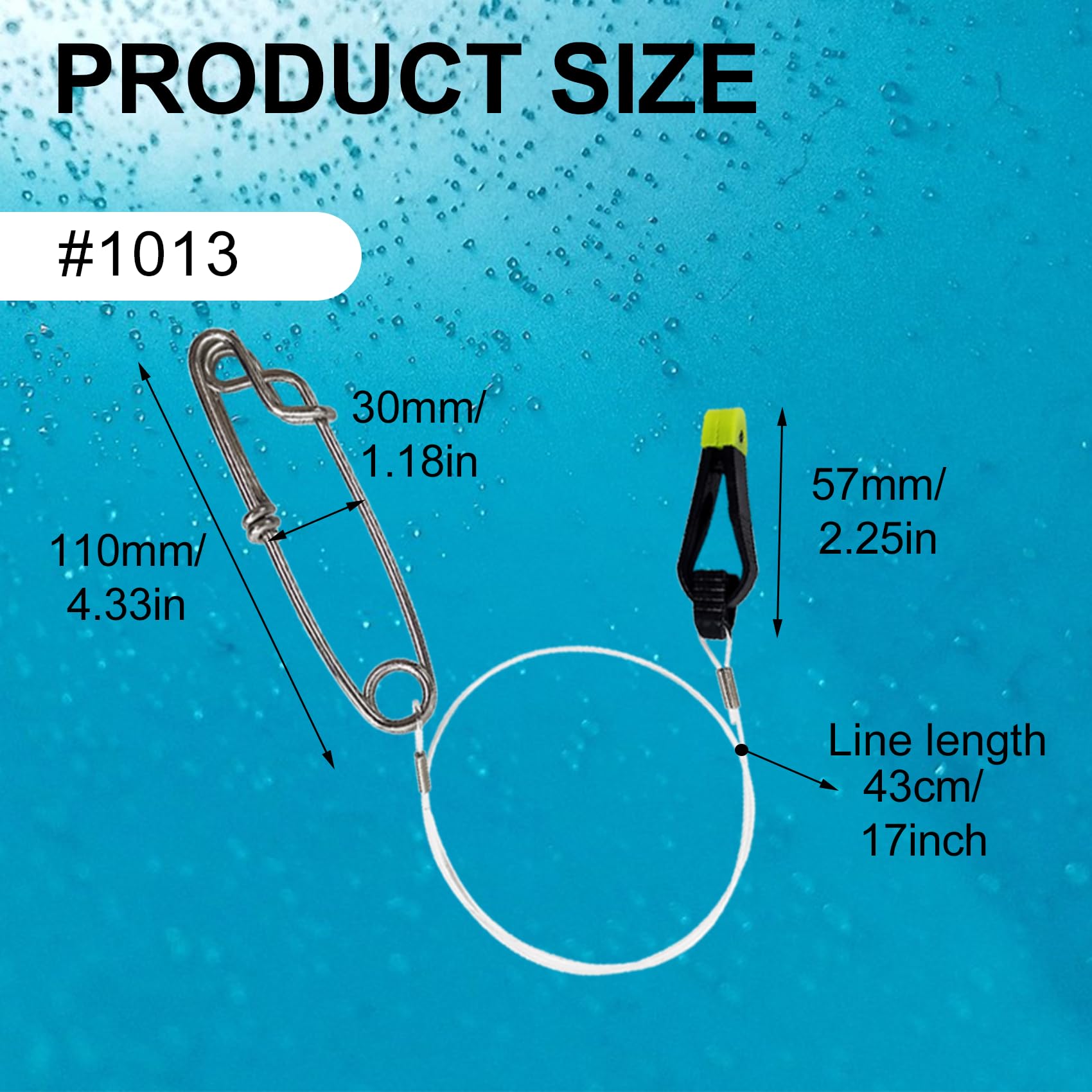 Downrigger Line Release Clips with 18-Inch Leader & Snap - Heavy Duty Weight Release Clips for Planer Board, Downrigger Trolling & Offshore Fishing - Perfect for Saltwater & Freshwater Angling