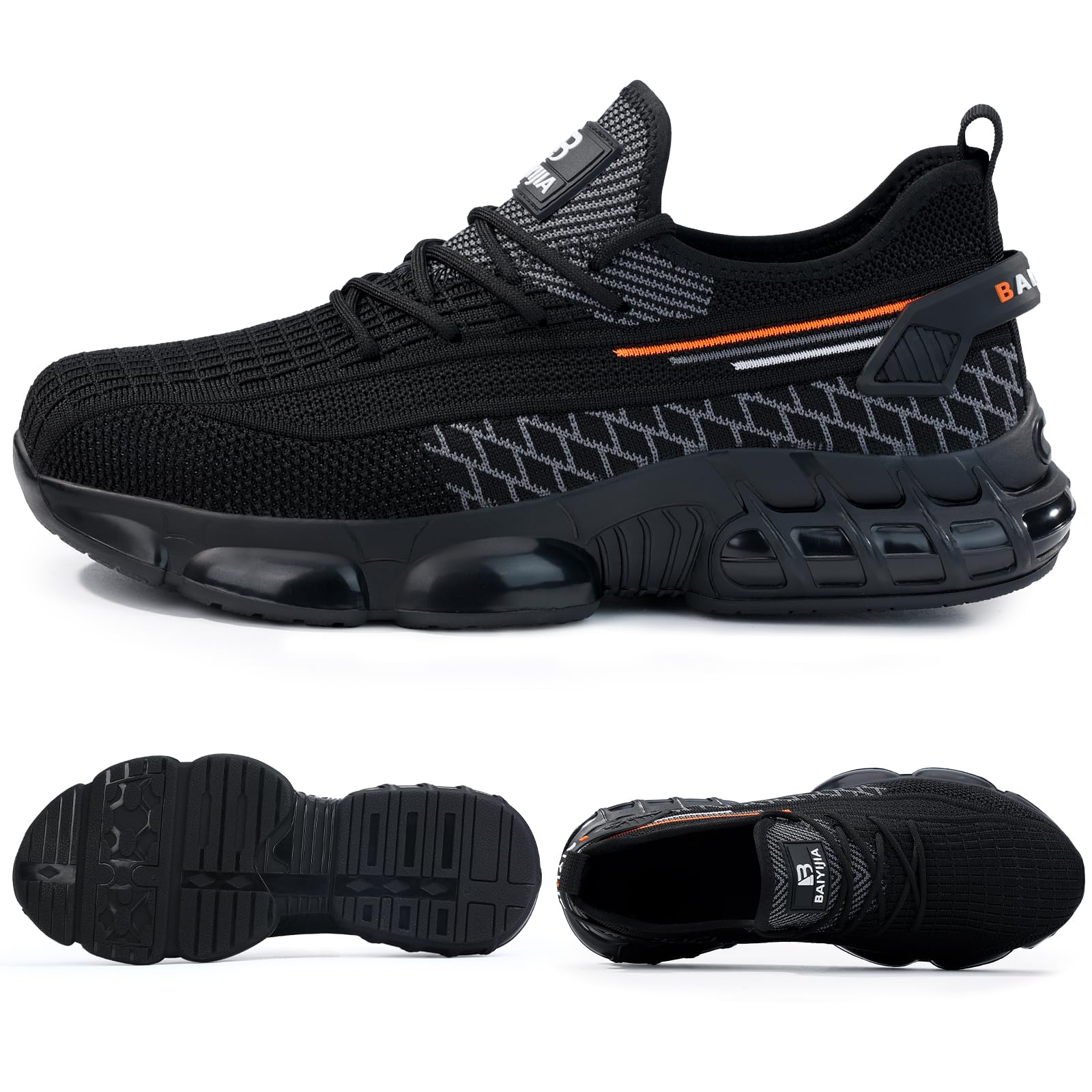 Lightweight Steel Toe Work Shoes for Men & Women - OSHA Approved Safety Sneakers for Construction, Industrial & Outdoor Work | Comfortable Non-Slip Work Shoes for Job Sites, Warehouses & Landscaping