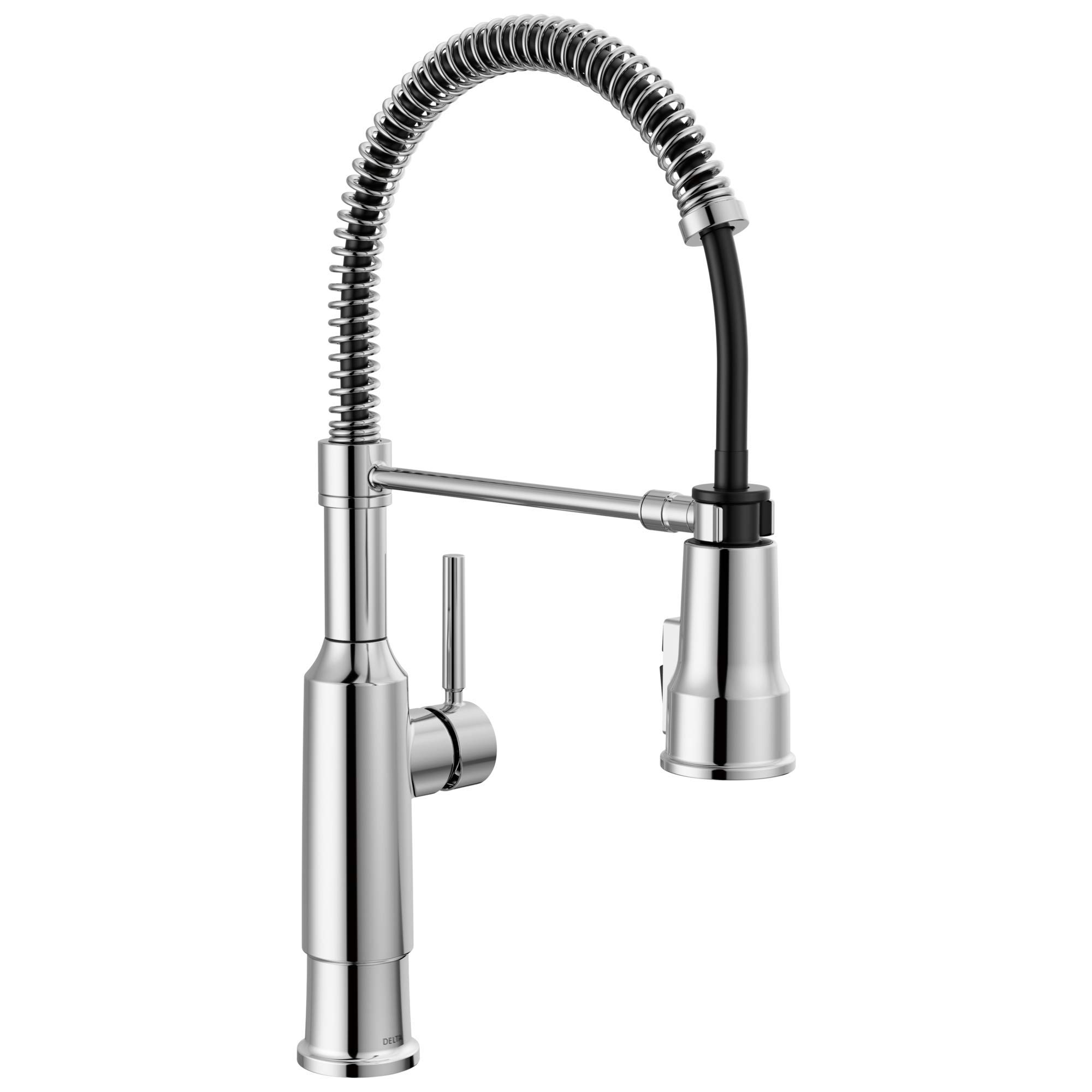 Delta Theodora Commercial Style Single-Handle Kitchen Faucet with Magnetic Pull-Down Sprayer in Chrome (Model 18804Z-DST) - Perfect for Modern Kitchens, Restaurants & Food Prep Areas