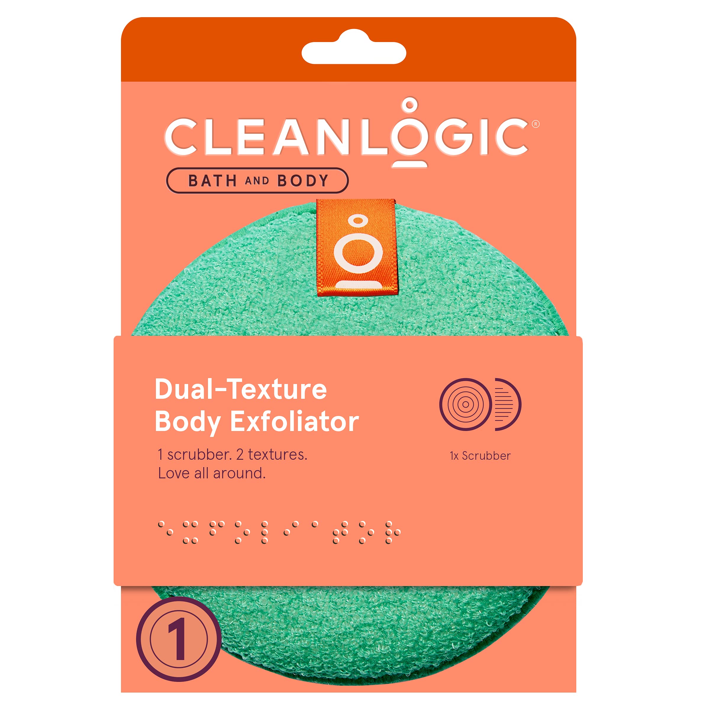 Clean Logic Exfoliating Round Body Scrubber with Textured Surface - Pack of 12 for Deep Cleansing & Skin Renewal - Perfect for Shower, Bath & Spa Days