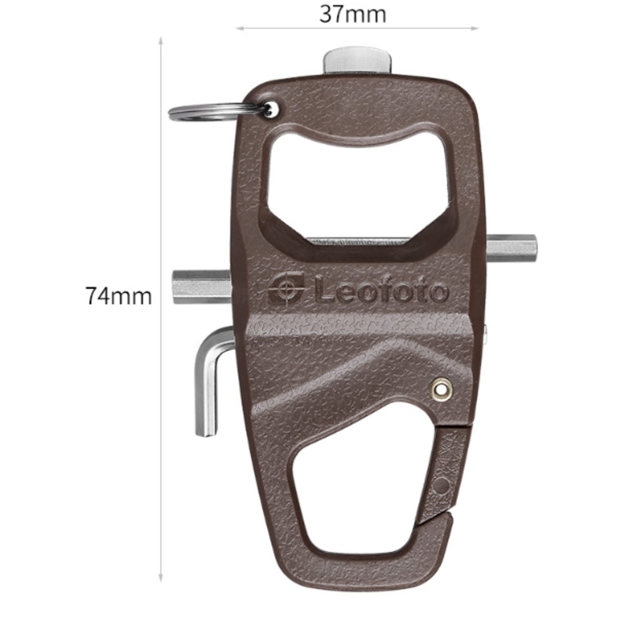 Leofoto MPL & MPL-2 Multi-Function Survival Tool - Professional Photographer's Allen Wrench Kit with Tripod Carabiner Clip - Perfect for Outdoor Adventures, Hiking & Camera Equipment Maintenance