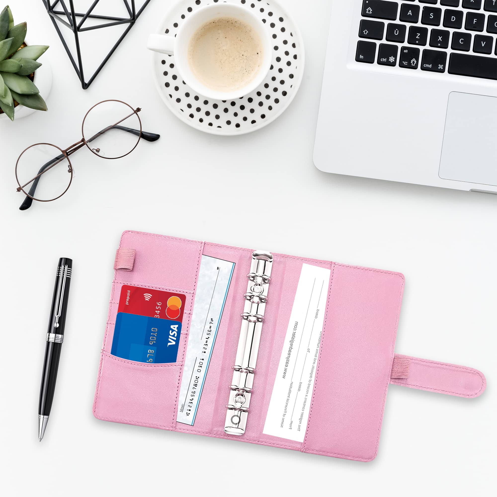 Budget Binder with Zipper Envelopes - Money Organizer for Cash System - Pink Cash Envelopes for Budgeting & Money Saving | Perfect for Personal Finance, Dave Ramsey Envelope Method, and Home Budget Planning