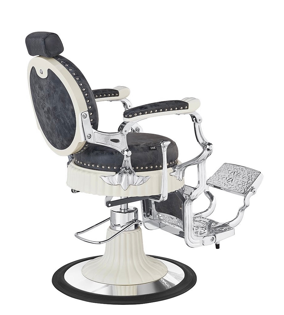 Professional Mikado Barber Chair - Heavy Duty Hydraulic Salon Styling Chair with Adjustable Height & Footrest - Perfect for Barbershops, Salons & Home Grooming Stations