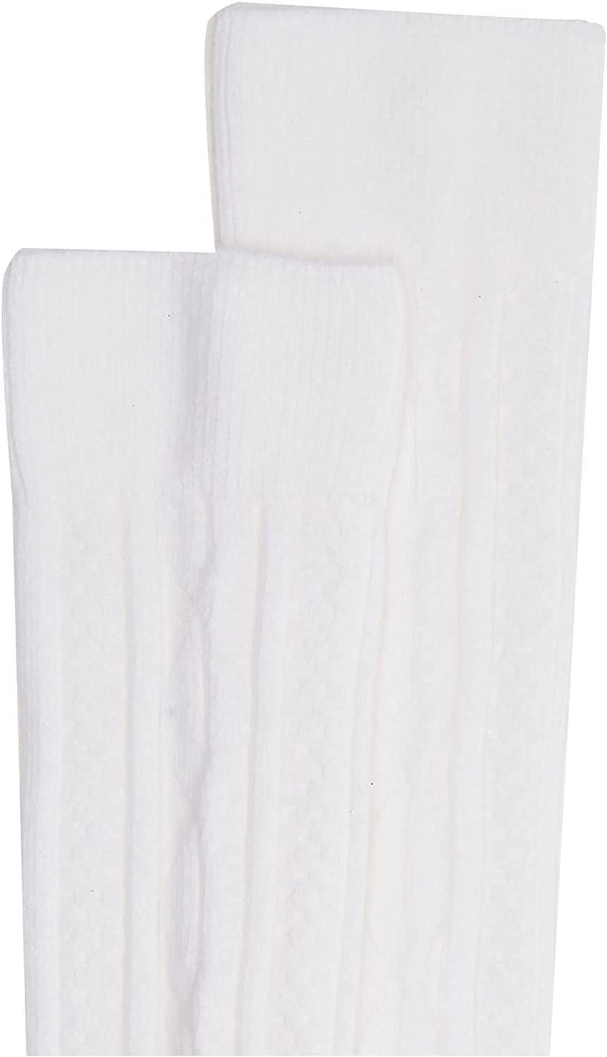 Jefferies Girls School Uniform Cable Knit Knee High Socks - 8 Pair Pack - Comfortable & Durable for School, Uniform Dress Codes & Winter Wear