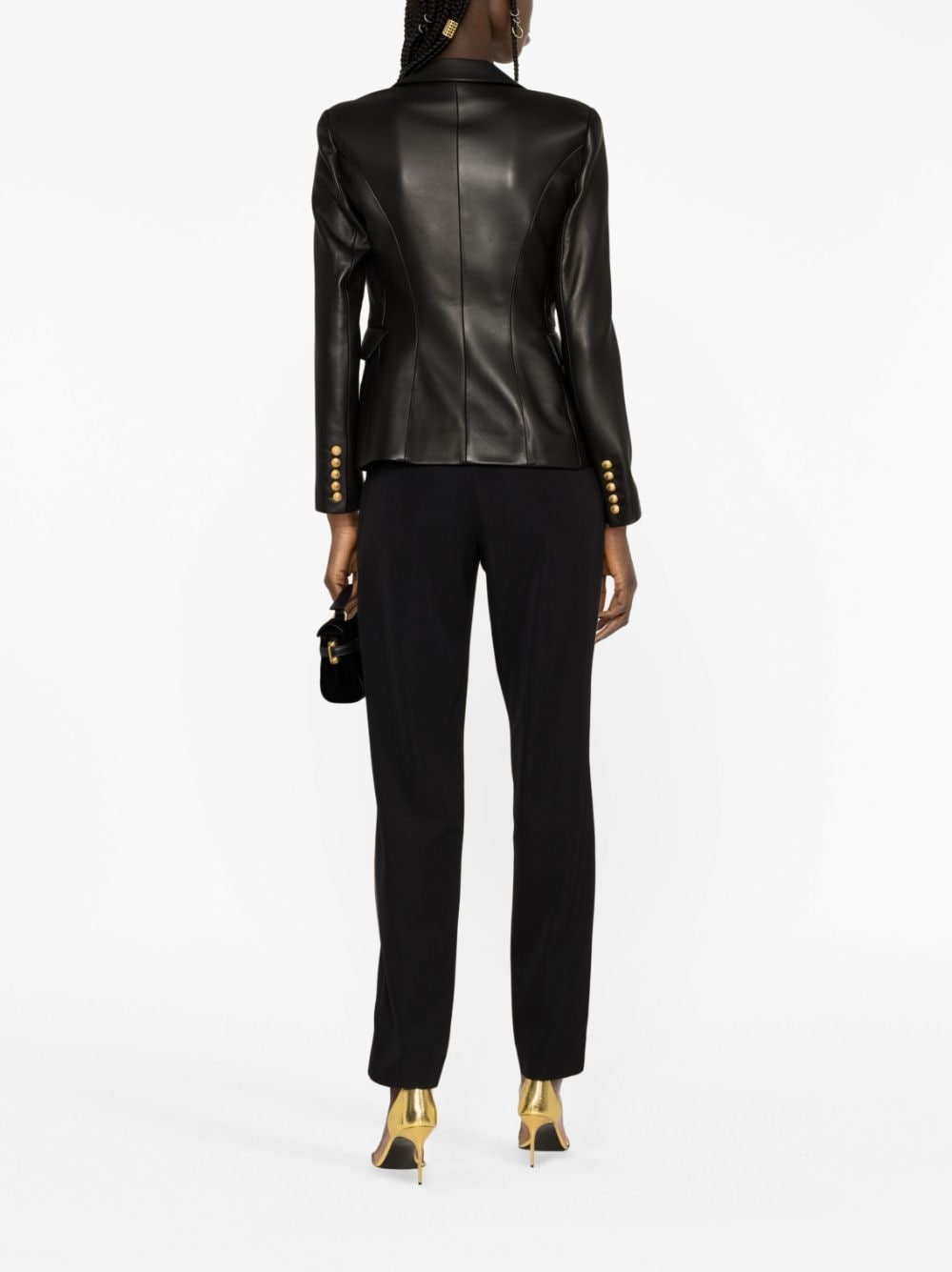 Balmain Black Leather Jacket for Men & Women | Stylish Designer Outerwear for Fall & Winter Fashion | Perfect for Parties, Night Out & Casual Wear