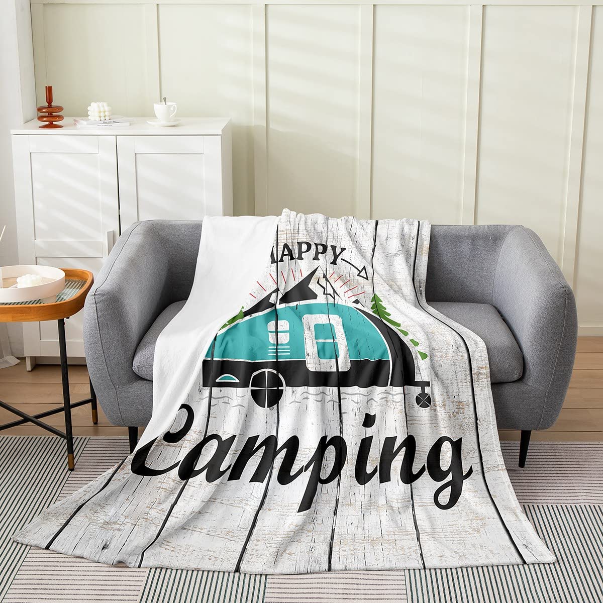 **Soft Cozy Camper Fleece Throw Blanket for Kids - 60