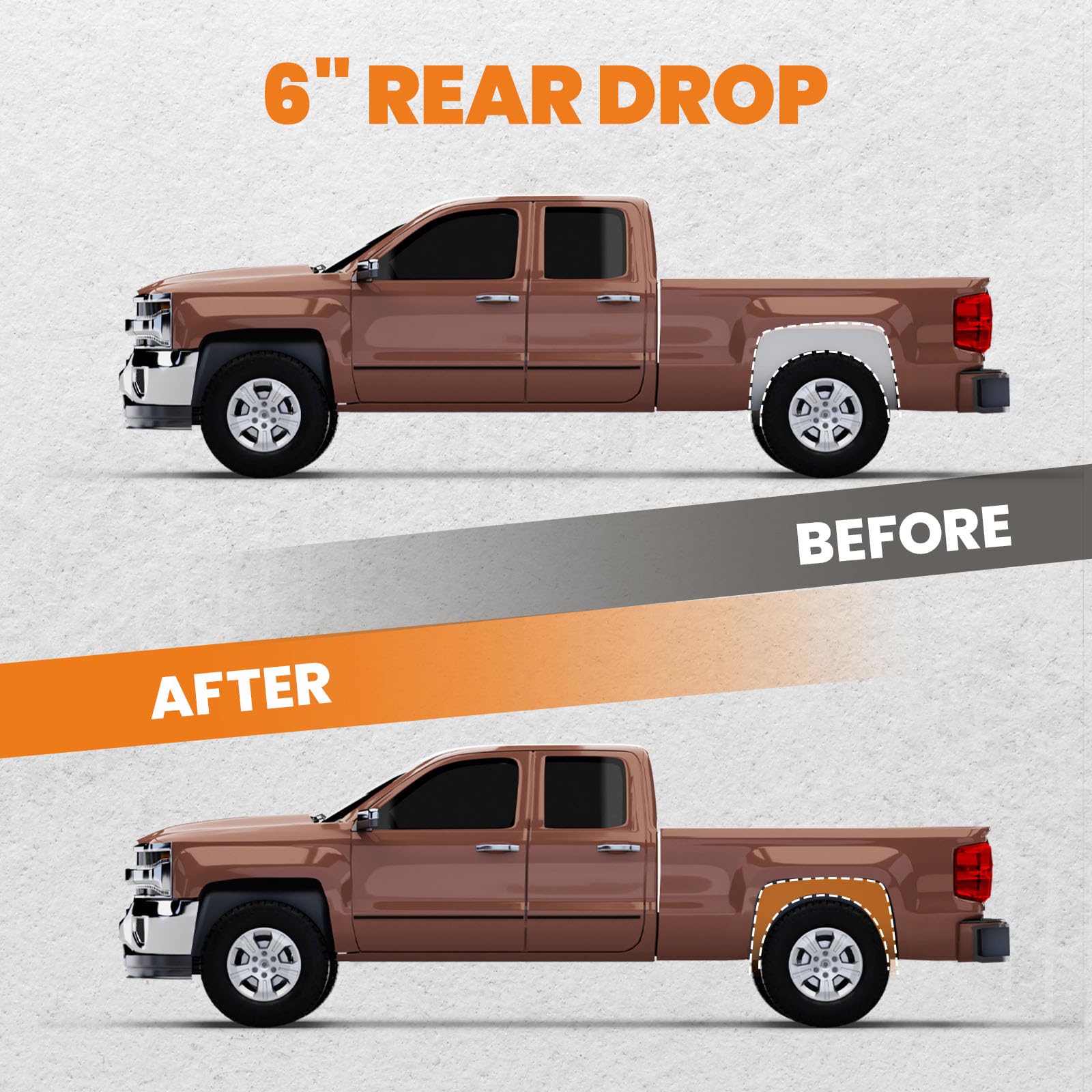 maXpeedingrods 6-Inch Rear Axle Drop Flip Lowering Kit with U-Bolts - Compatible with Dodge Ram Charger D100 D150 2WD (1972-1993 Models) - Perfect for Custom Suspension Lowering & Performance Upgrades