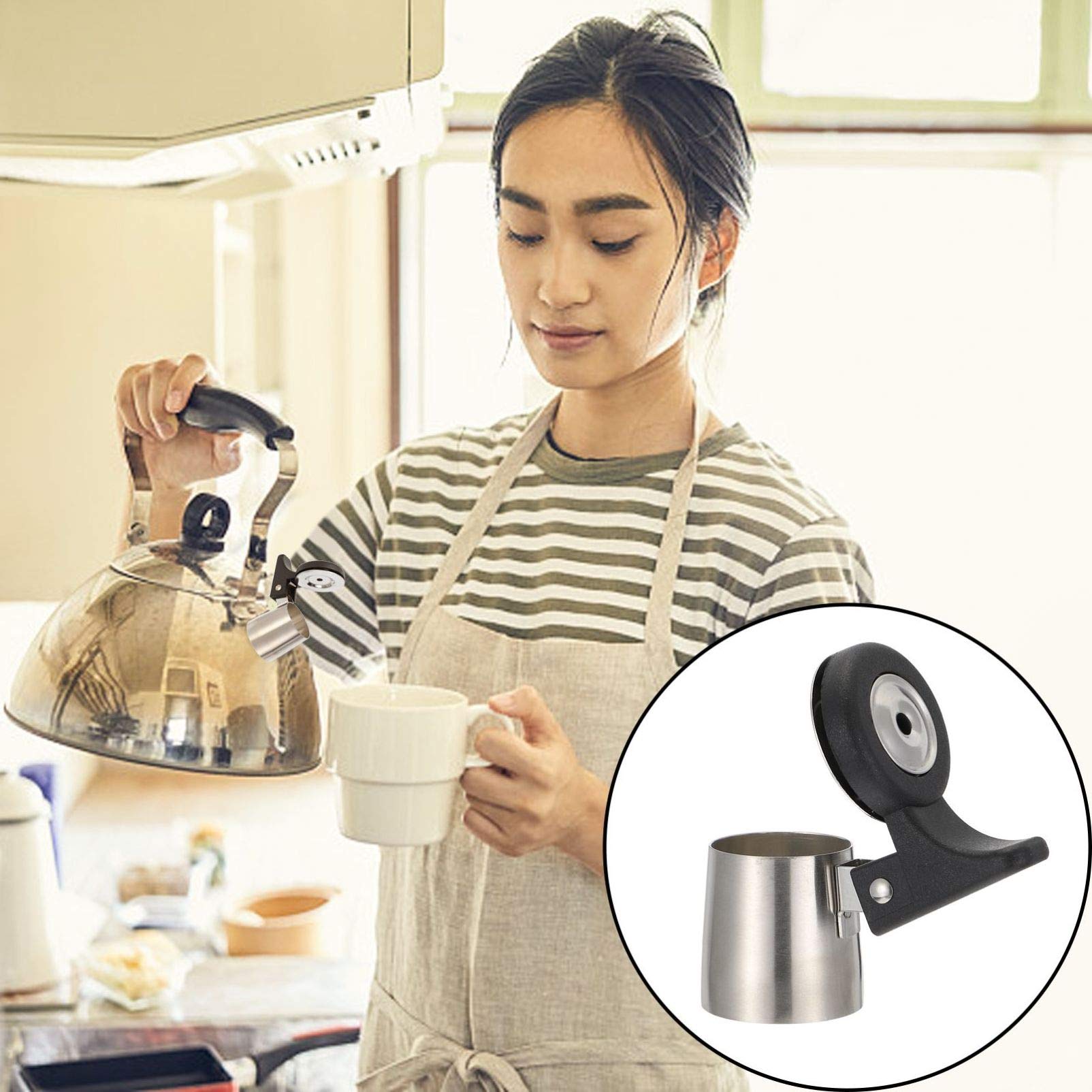 DOITOOL 2-Pack Stainless Steel Whistling Tea Kettle Spout Replacement - Kettle Flute Pipe Nozzle for Stovetop Teapots - Water Boiling Alarm Whistle Accessory for Home Kitchen & Camping Use