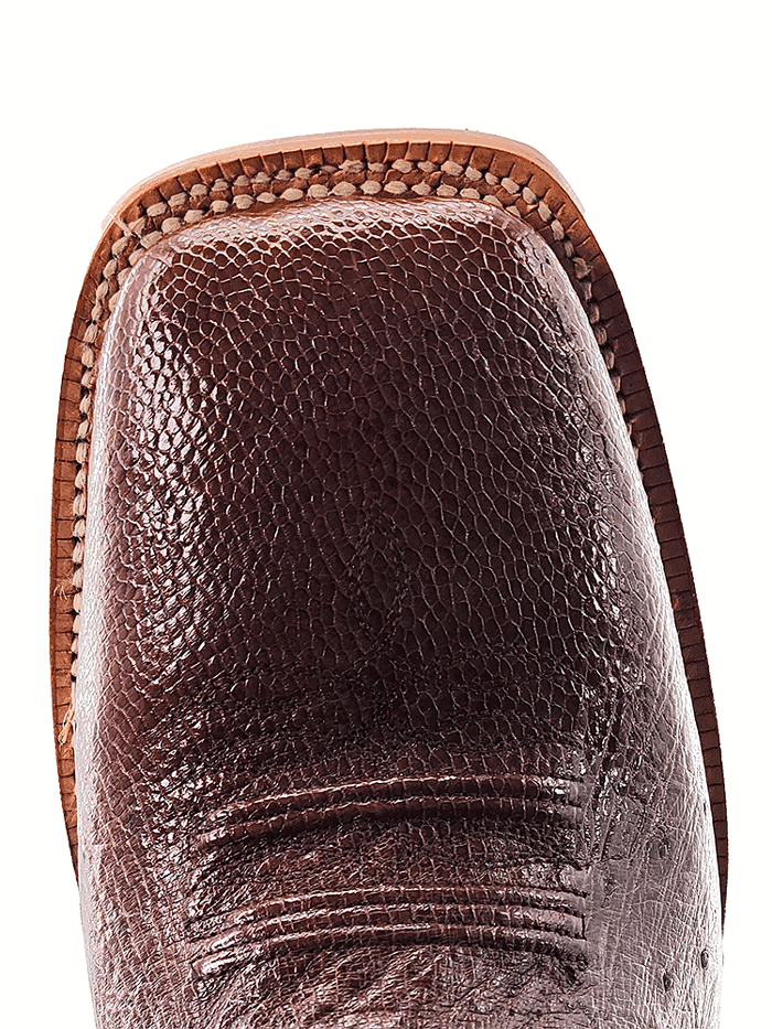 R.Watson RW5001 Men's Smooth Ostrich Western Boots in Chocolate Tobacco - Perfect for Cowboy Rides, Country Music Festivals & Western Fashion