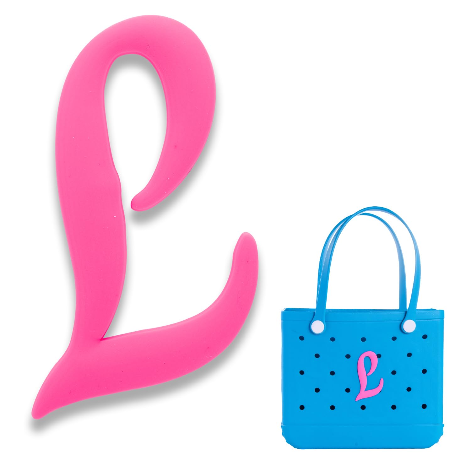 Personalized Bogg Bag Charms - Rubber Alphabet Letters for Customizing Beach Totes & Accessories | Perfect for Summer Vacations, Pool Parties & Beach Outings