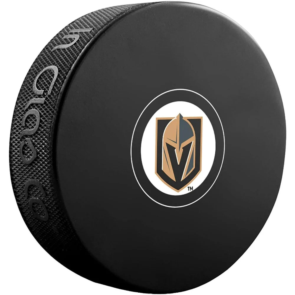 Authentic Deryk Engelland Signed Vegas Golden Knights Logo Puck - Limited Edition Collectible - Perfect for Hockey Fans & Memorabilia Collections