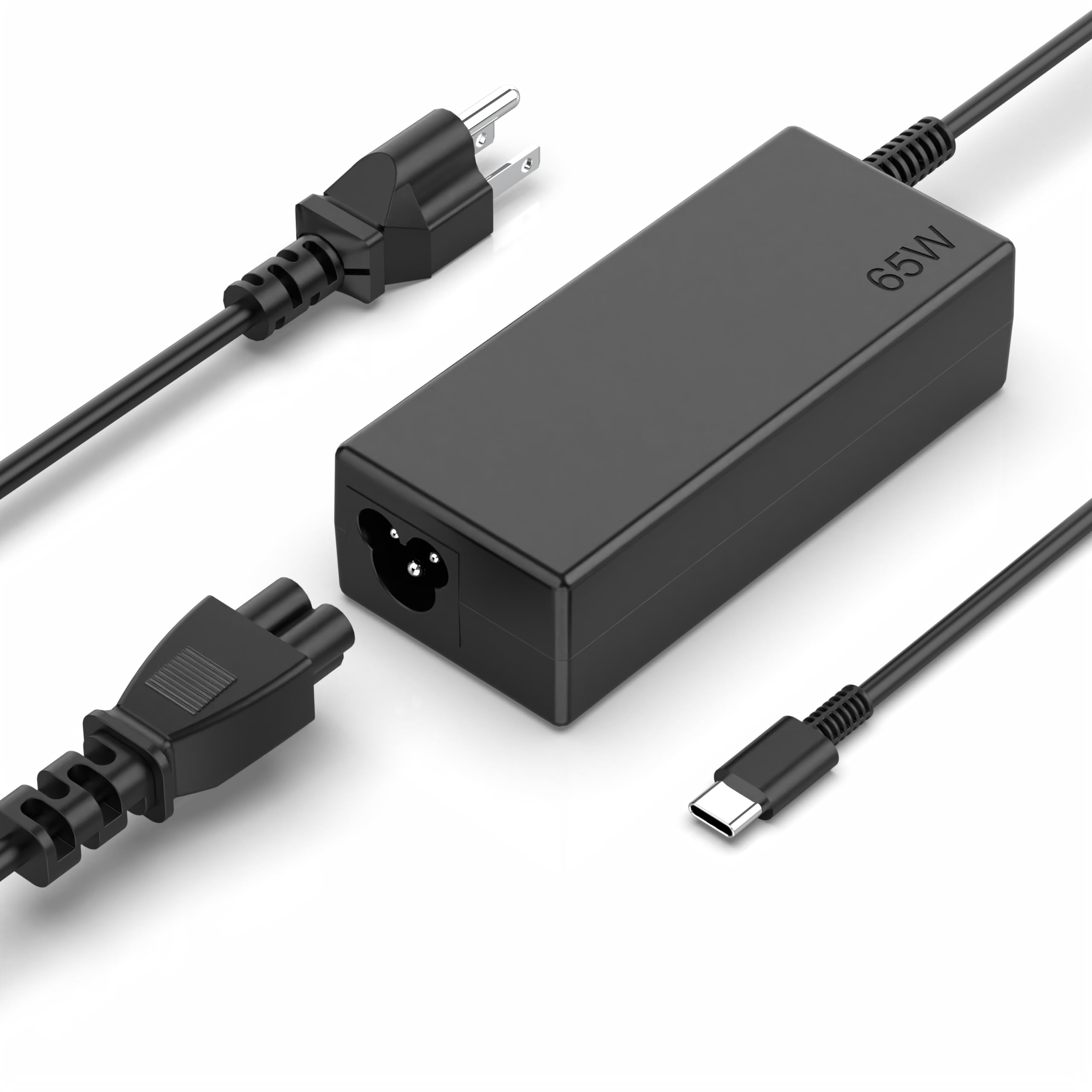 65W USB C Laptop Charger - Universal Type C Fast Charger Compatible with Lenovo, Dell, HP, Acer, Asus, Samsung & Google Chromebooks - Perfect for Home, Office & Travel Use