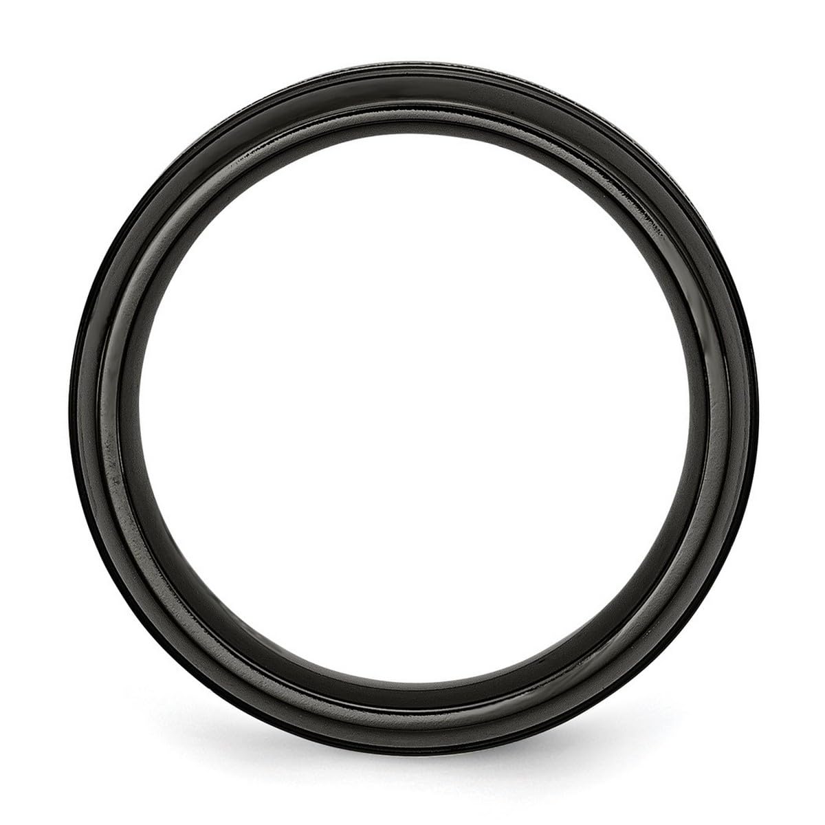 Premium 8mm Titanium Band Ring - Brushed & Polished Black Finish - Unisex Wedding, Engagement, or Fashion Ring for Men & Women - Perfect for Daily Wear, Gifts & Special Occasions