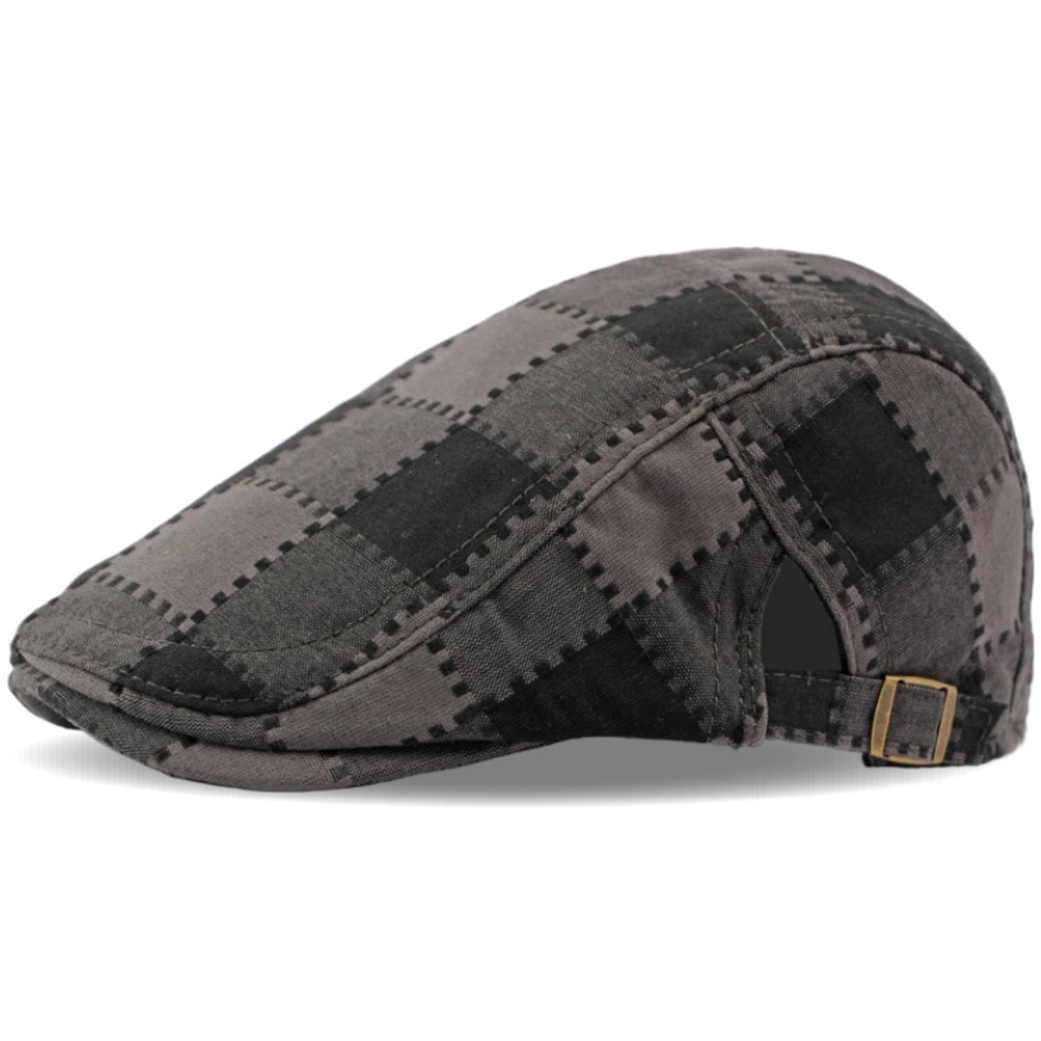 **Men's Newsboy Cap - Ivy Cabbie Hunting Military Hat with Camouflage Design - Peaked Flat Driving Cap for Golf, Outdoor & Casual Wear**