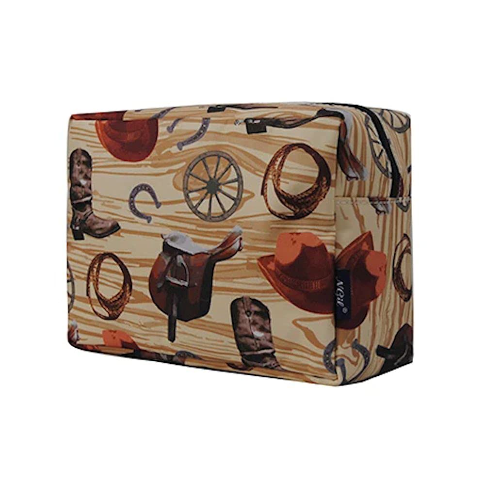 NGIL Women's Large Travel Toiletry Bag - Waterproof Cosmetic Organizer & Makeup Pouch (Cowboy Black) - Perfect for Airplane Carry-on, Gym Essentials & Vacation Packing