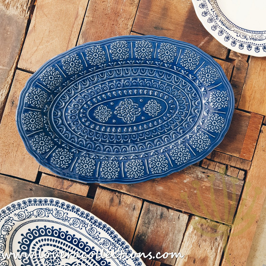 Adelaide Blue & White Dinnerware Set - Elegant Ceramic Plates, Bowls & Serving Dishes for Dining & Entertaining | Perfect for Dinner Parties, Family Meals & Special Occasions