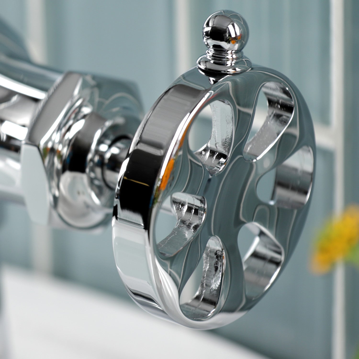Belknap KSD3541RX Single Handle 1-Hole Bathroom Sink Faucet with Deck Plate & Push Pop-Up Drain - Polished Chrome - Perfect for Modern Bathrooms & Powder Rooms