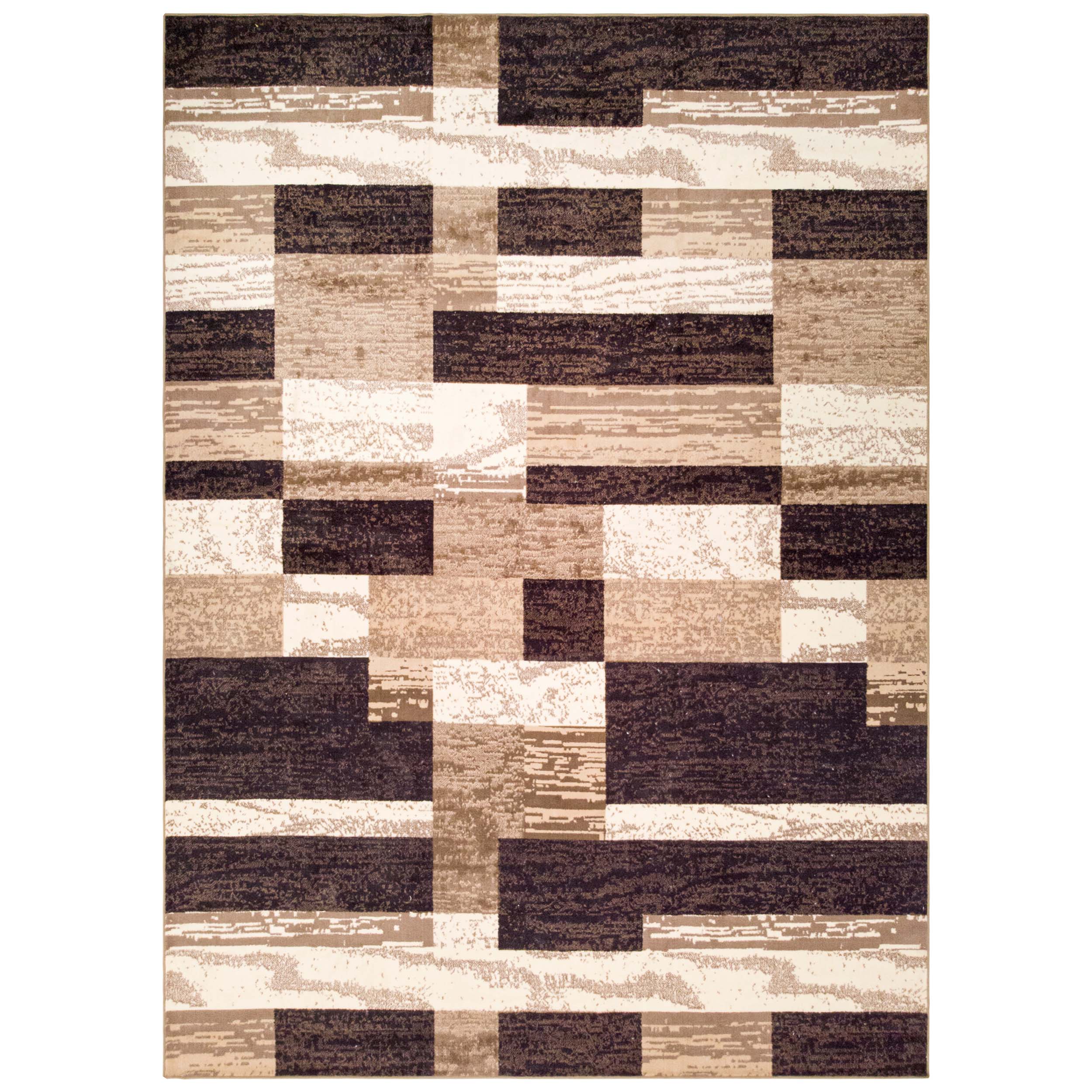 Rockwood Contemporary Patchwork Non-Slip Indoor Area Rug - Soft Modern Boho Rug for Living Room, Bedroom & Nursery - Perfect for Home Decor & Cozy Spaces