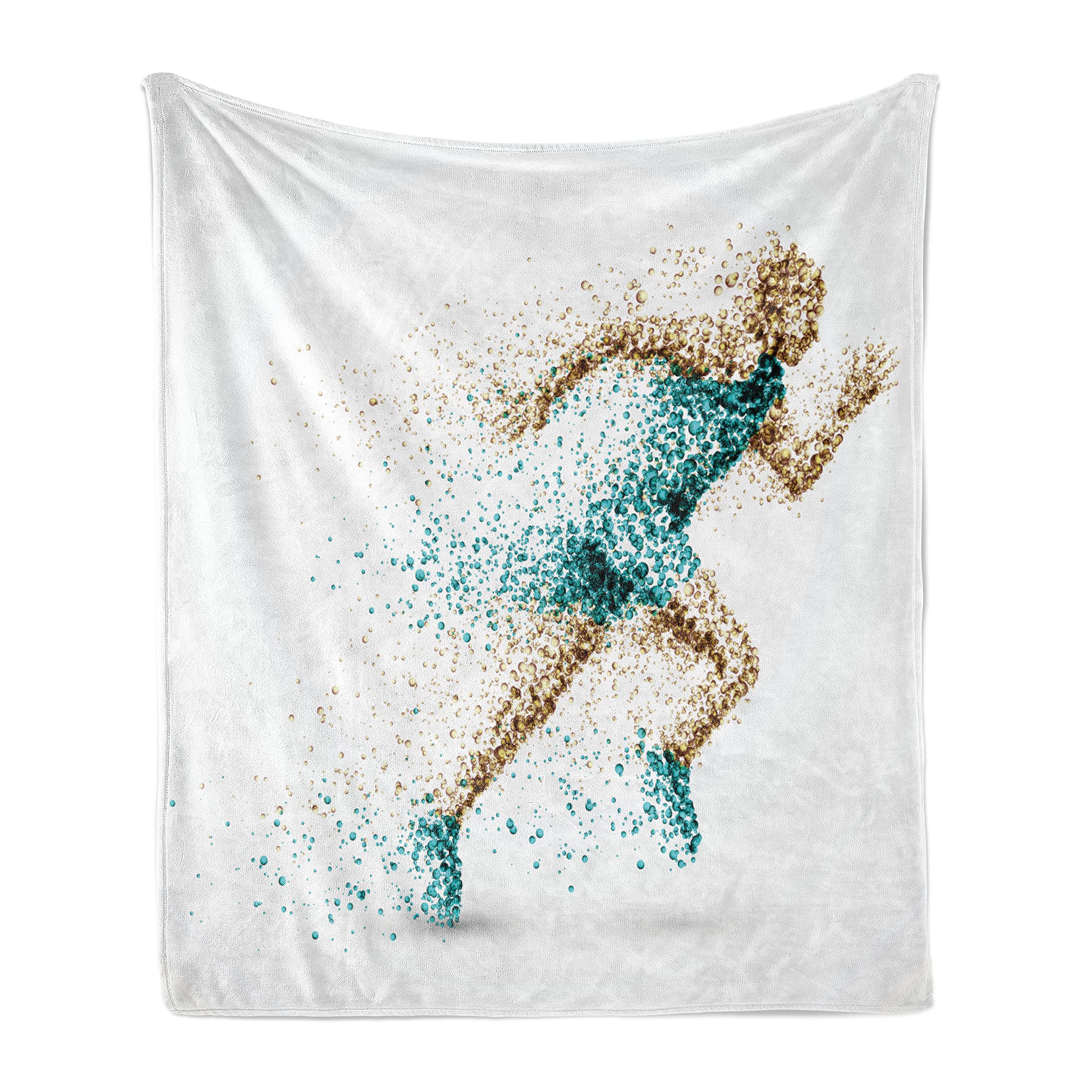 Ambesonne Running Man Fleece Throw Blanket - 50