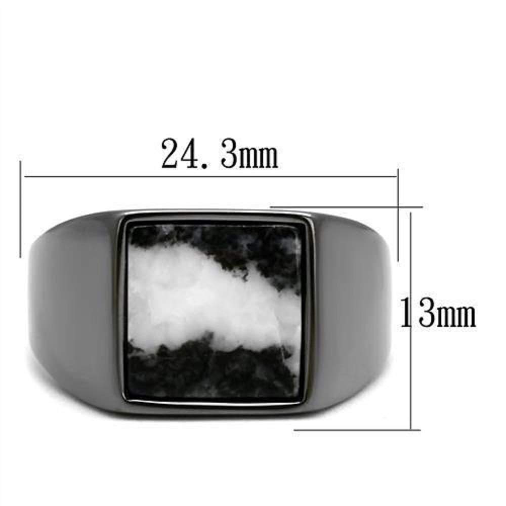 WildKlass IP Gun Ring for Men - Stainless Steel, Light Black & Gray - Perfect for Gifts & Daily Wear