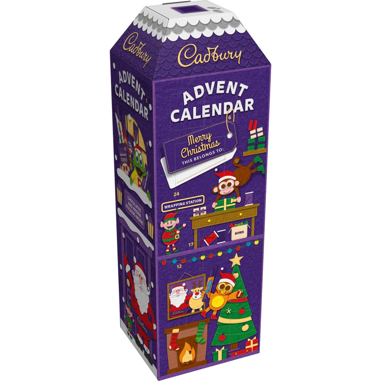 Cadbury Dairy Milk Christmas Chocolate Advent Calendar 90G - Countdown to Christmas with 24 Delicious Chocolate Treats - Perfect for Holiday Gifts, Stocking Stuffers & Family Traditions